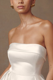 Eileen Strapless Wedding Gown - White