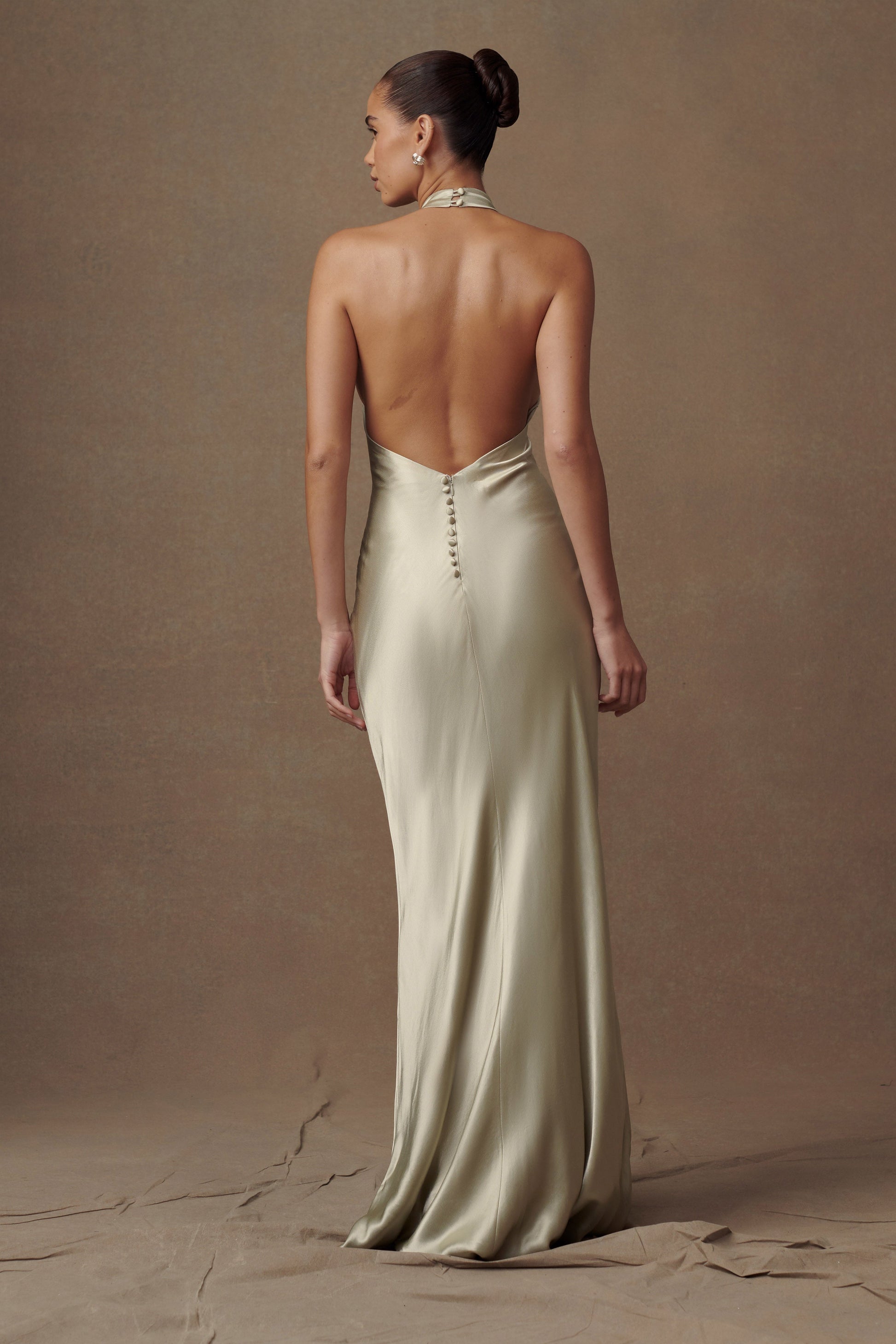 esther metallic party dress Esther Metallic Pleated Maxi Dress Medium / Bronze