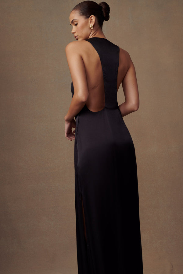Jacquelyn Racerback Maxi Dress - Black