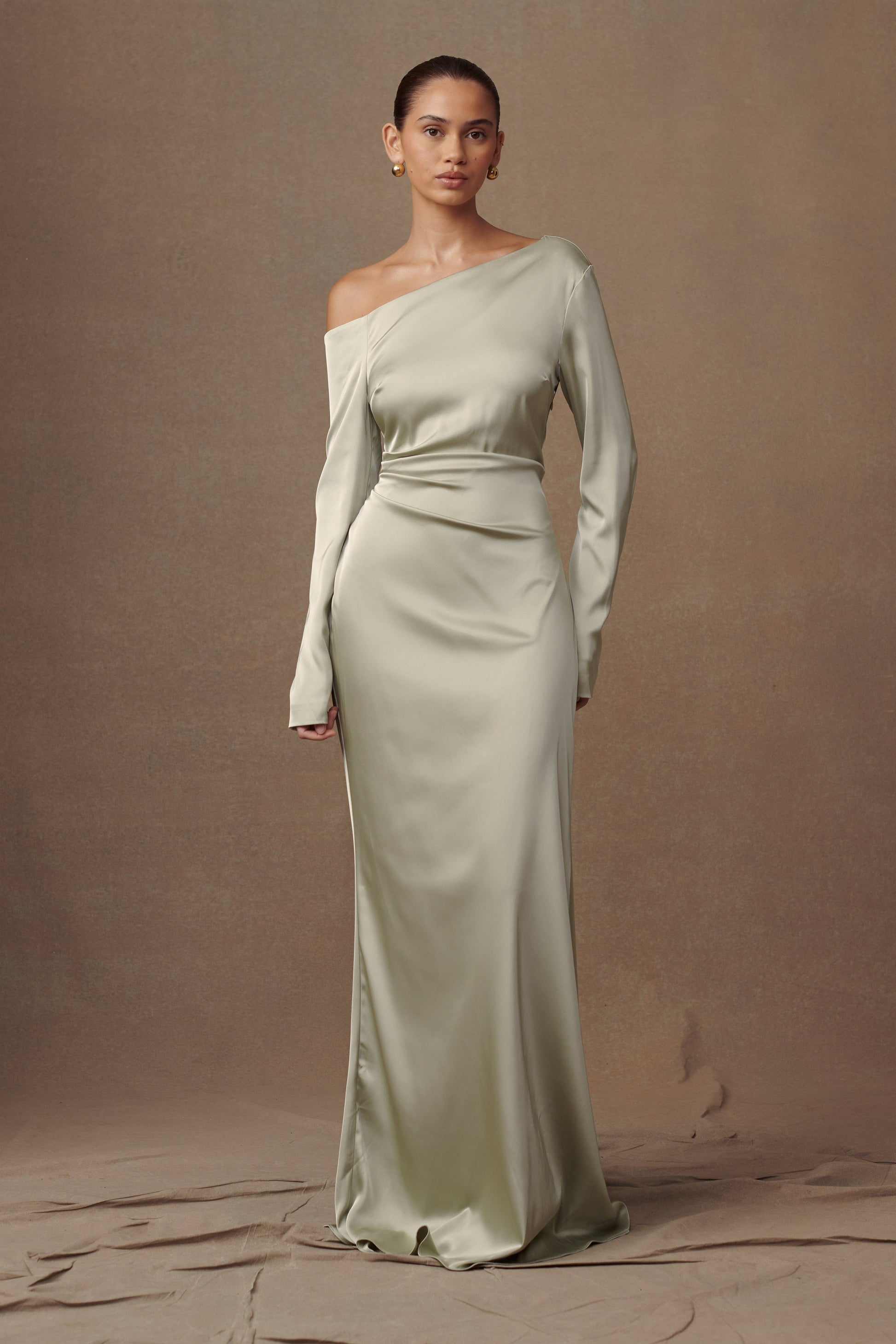 Avery Long Sleeve Maxi Dress / Sage | Meshki | Xs Avery Long Sleeve Maxi Dress / Sage | Meshki | Xs