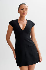 Kiernan Sleeveless Blazer Dress - Black