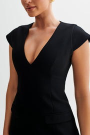 Kiernan Sleeveless Blazer Dress - Black