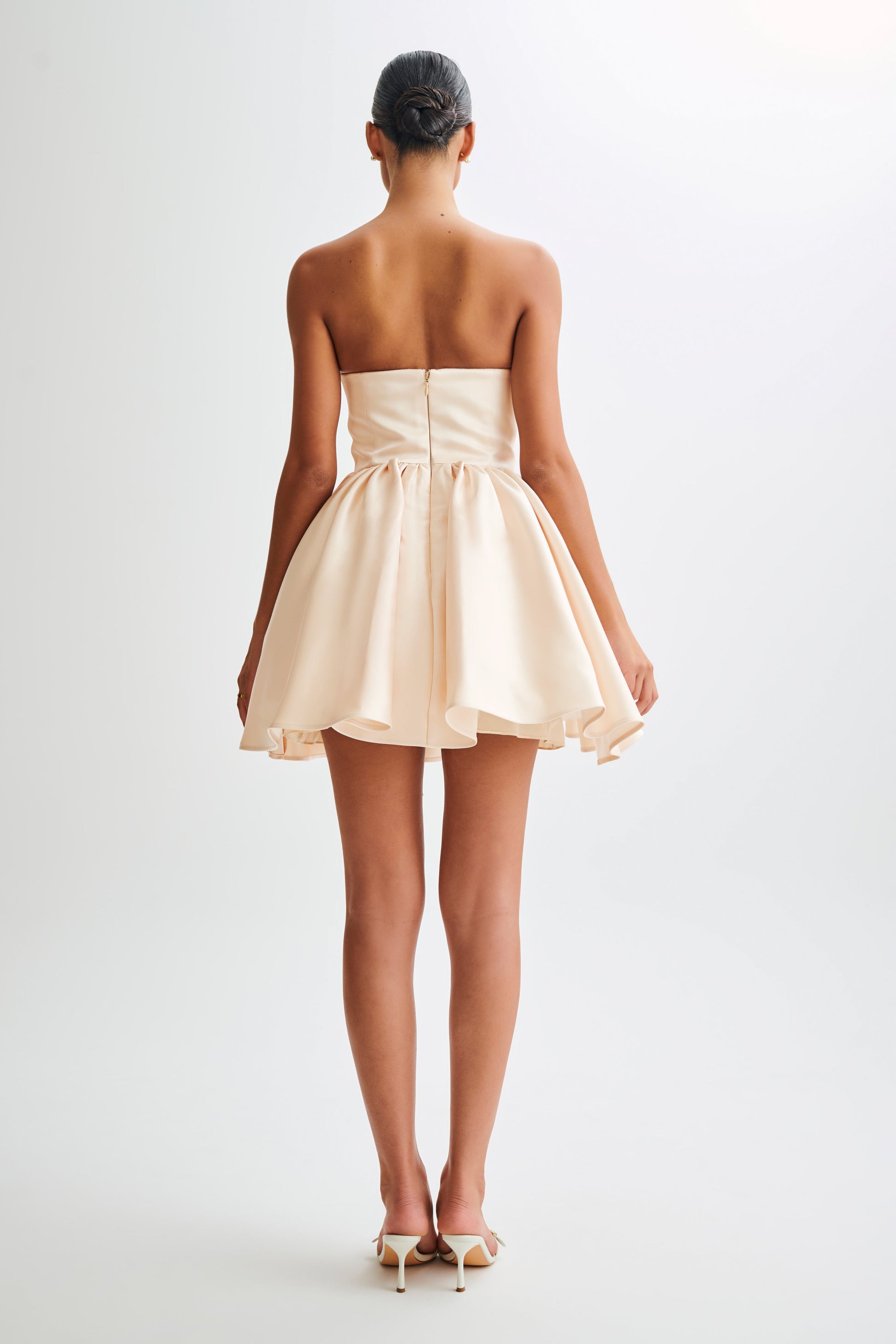 Hollie Structured Corset Mini Dress / Gold | MESHKI | S Hollie Structured Corset Mini Dress / Gold | MESHKI | S