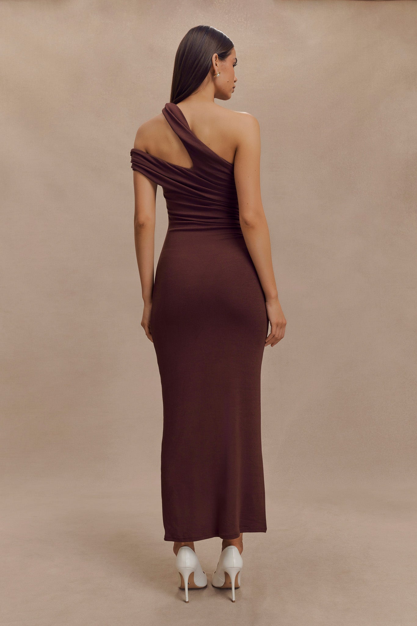 Anastasia One Shoulder Modal Midi Dress