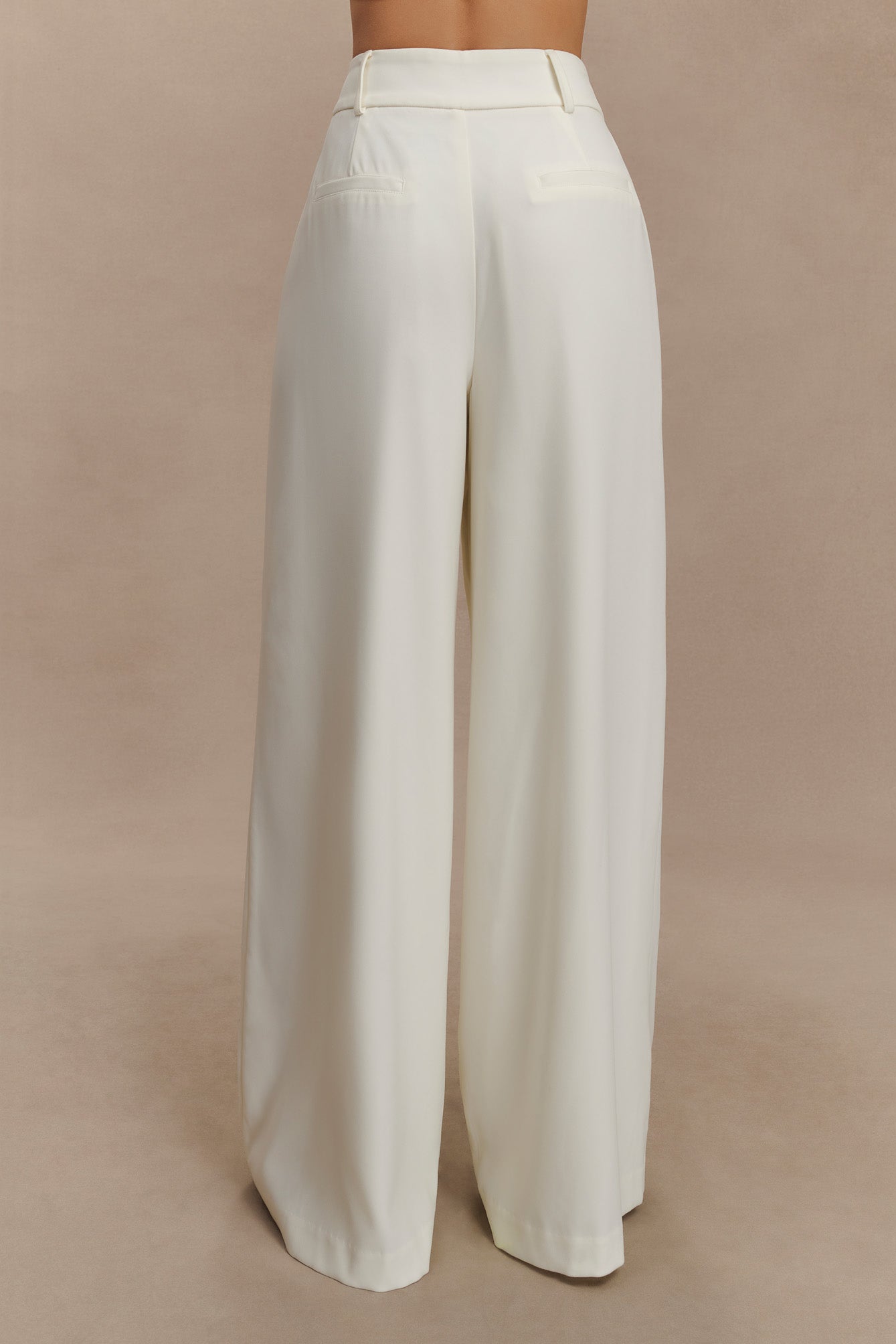ivory dress pants for women Women's Kiss Me in Champagne Cotton Lace Applique Wide Leg | Size: S Crafted from a four Ivory Camille Atelier Slim Flared