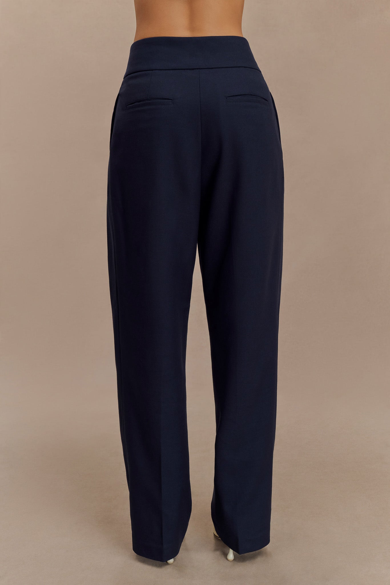 navy blue high waisted dress pants Men's Business Casual High Waisted Pants Slim Fit Dress Pants chicoud