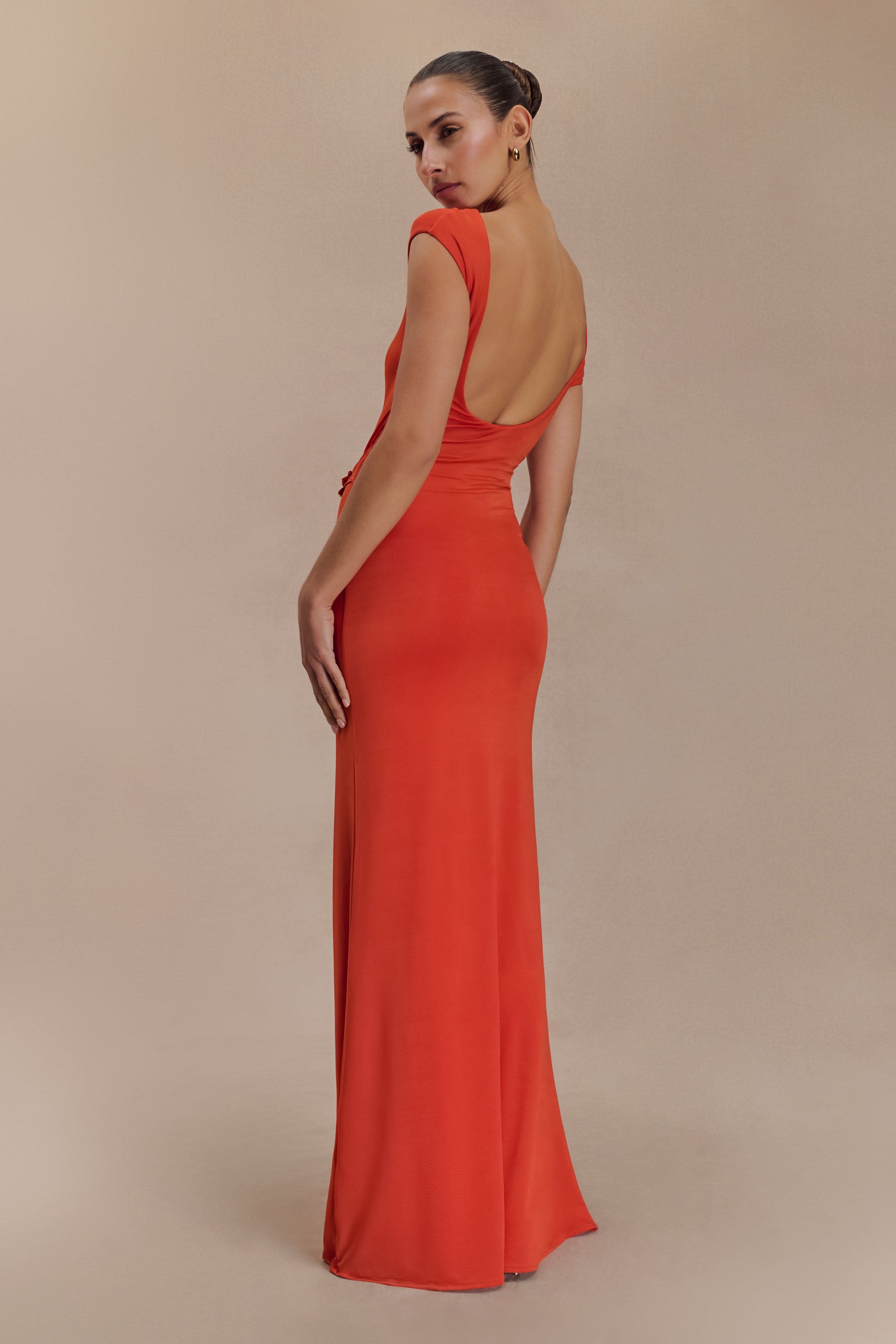 Kaida Slinky Maxi Dress with Hardware / Burnt Orange | Meshki | S Kaida Slinky Maxi Dress with Hardware / Burnt Orange | Meshki | S