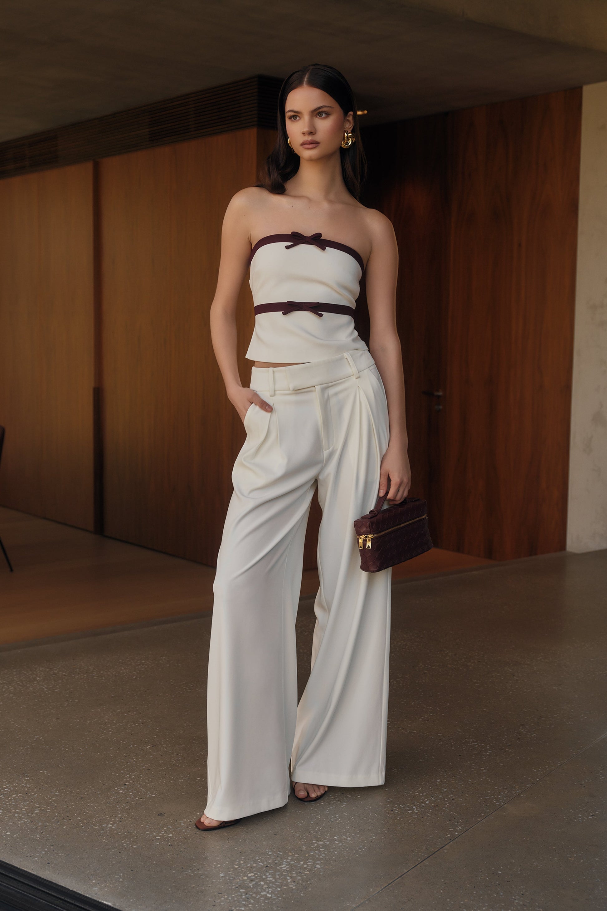 ivory dress pants Bethan by Priceless and more Victoria High Waisted Dress Pants