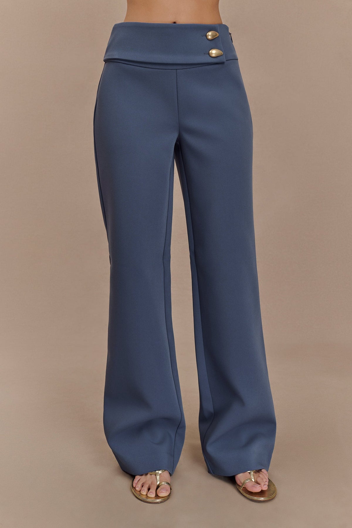 Lindie Straight Leg Suiting Pants - Steel #5
