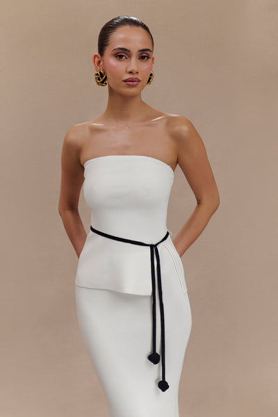 新品　HYKE 24SS WHITE STITCH STRAPLESS TOP HYKE(ハイク)】 WHITE STITCH STRAPLESS TOP｜PARIGOT ONLINE（パリゴ