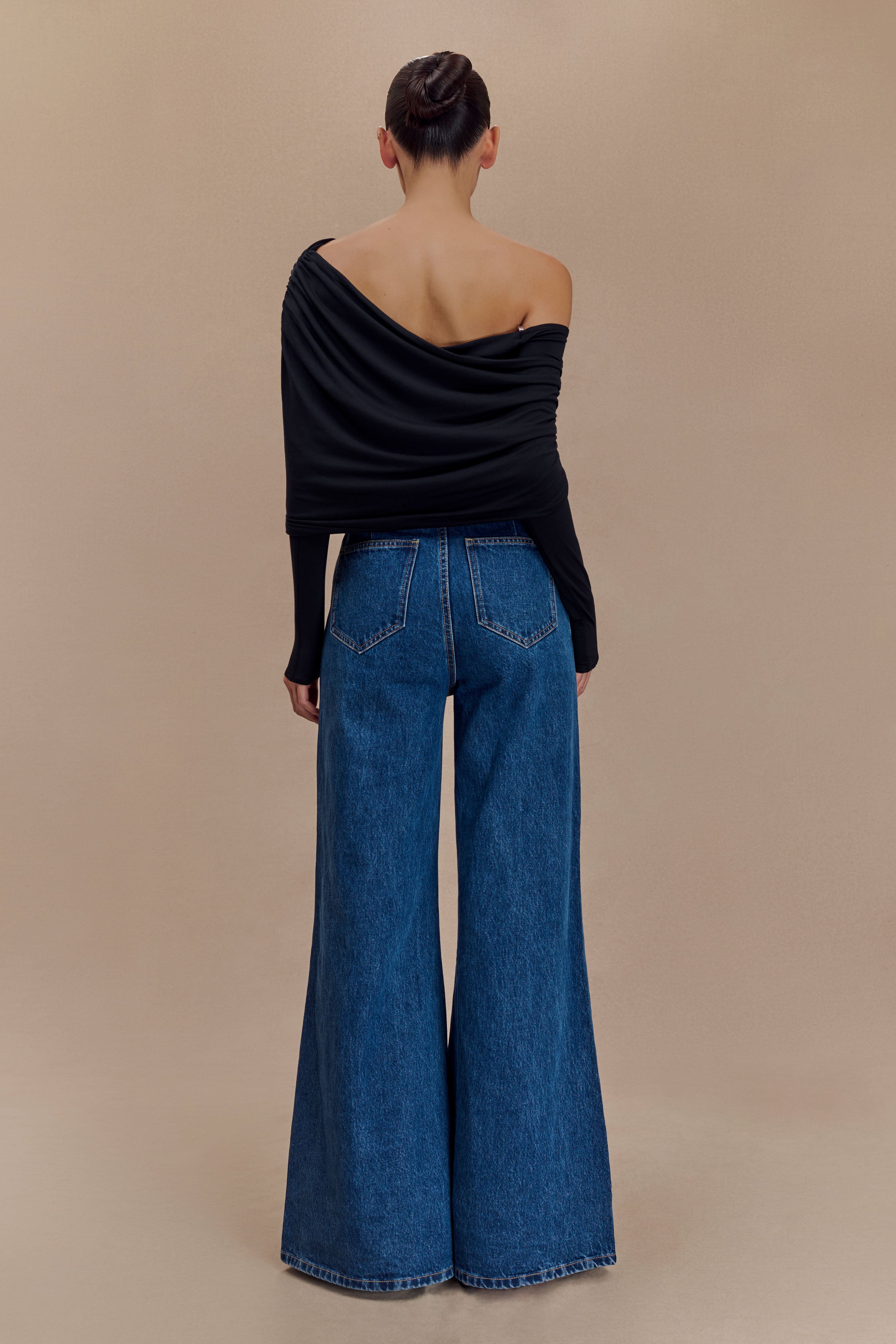 Corinna Modal One Shoulder Top - Black | MESHKI US