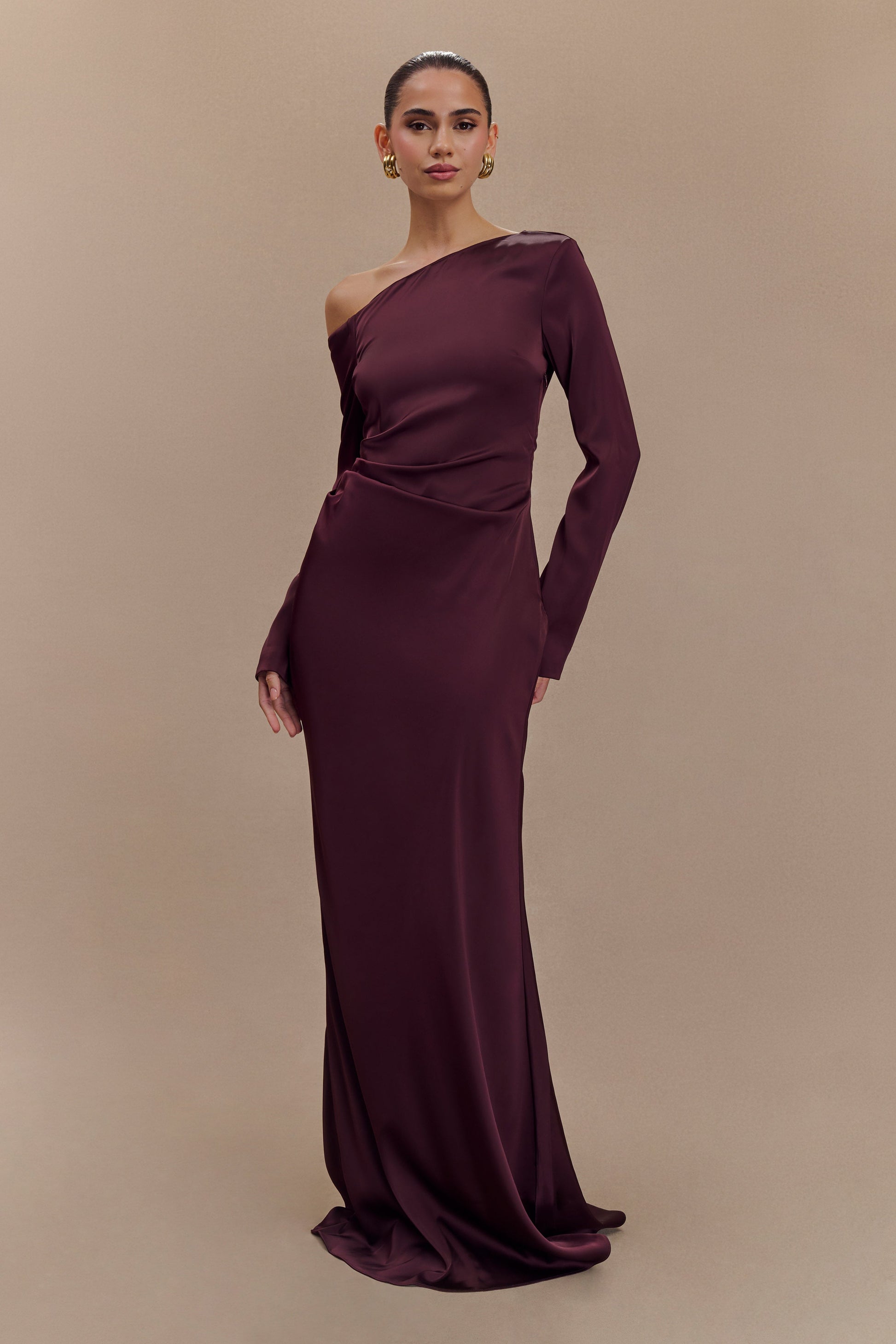 Avery Long Sleeve Maxi Dress / Plum | Meshki | Xs Avery Long Sleeve Maxi Dress / Plum | Meshki | Xs