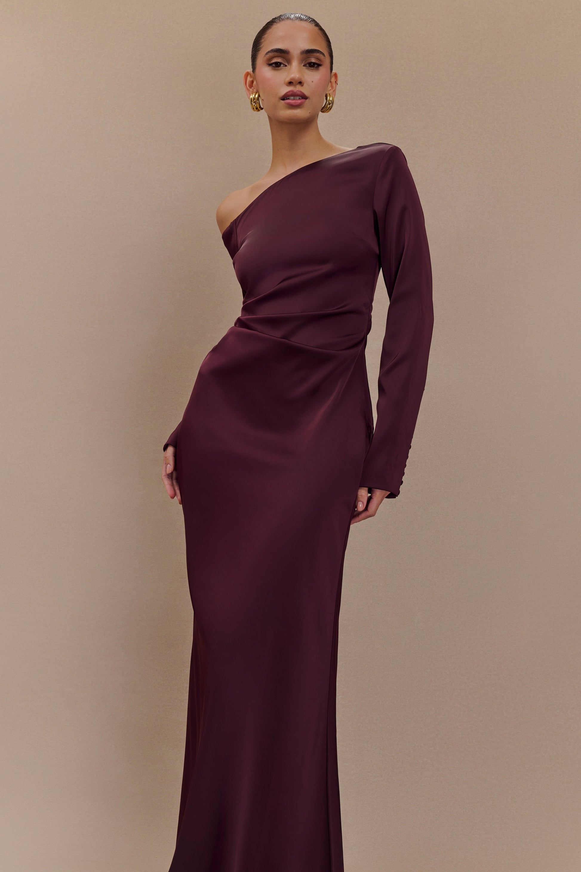 Avery Long Sleeve Maxi Dress / Plum | Meshki | L Avery Long Sleeve Maxi Dress / Plum | Meshki | L