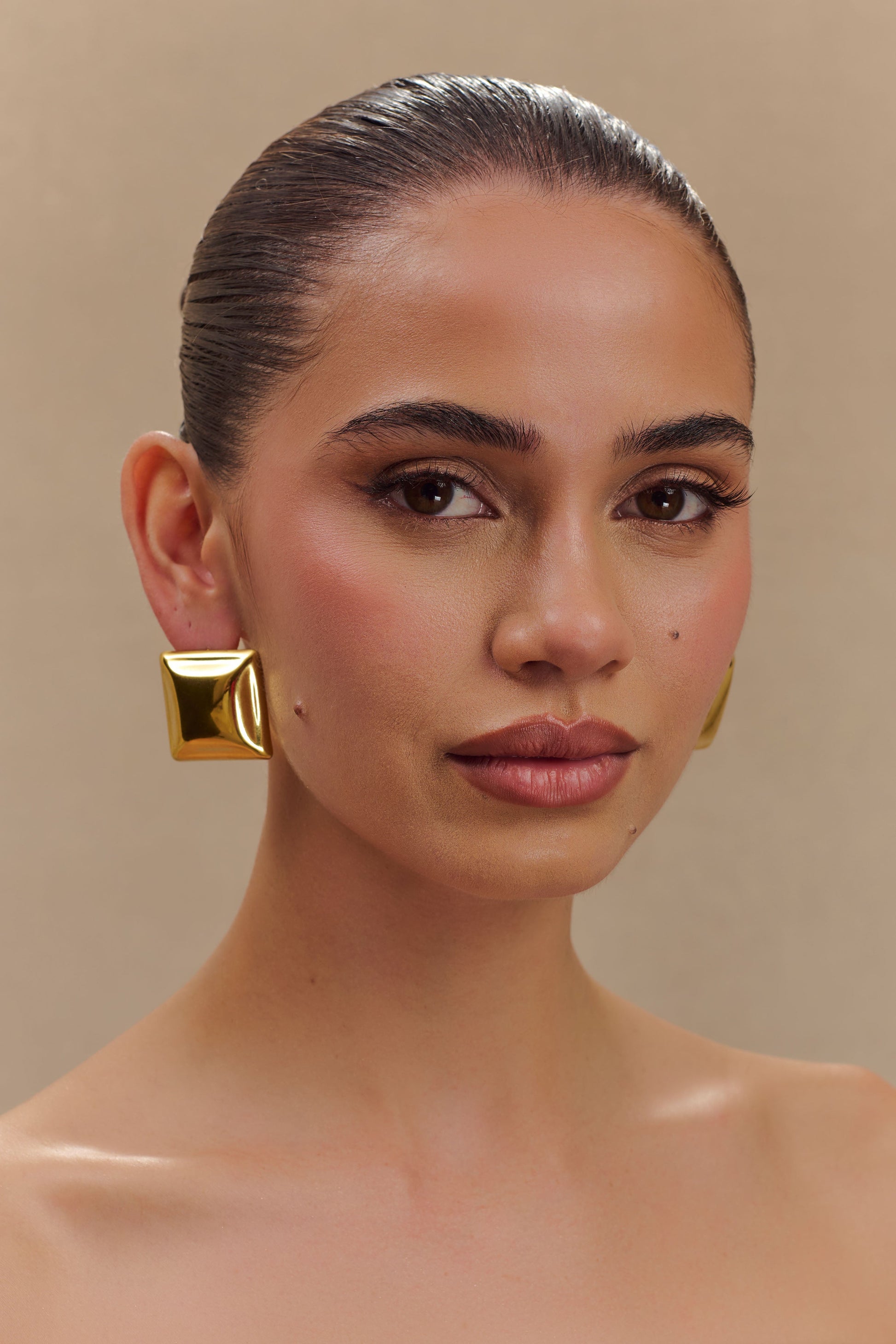 Wilma Square Earrings - Gold #6