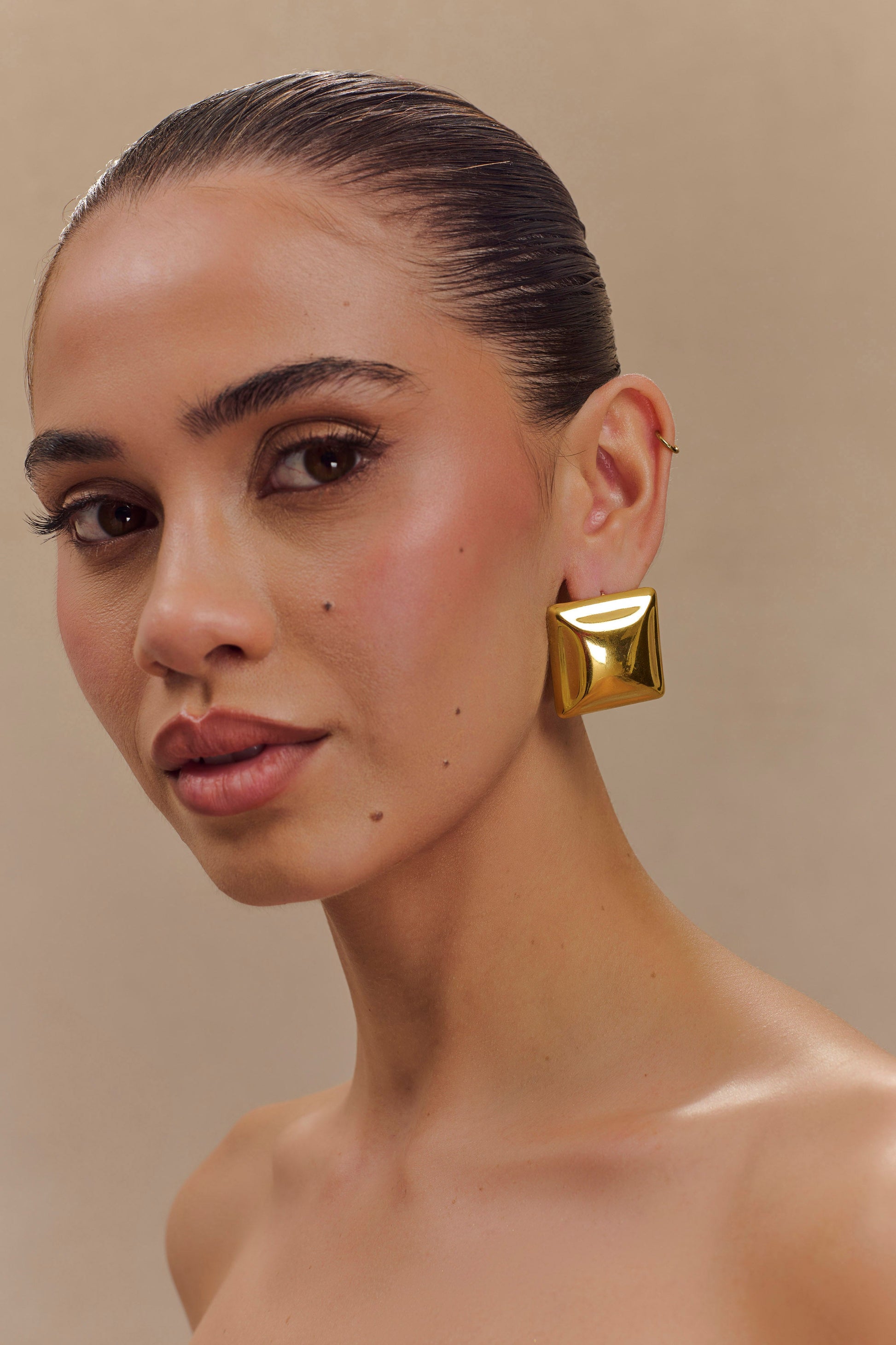 Wilma Square Earrings - Gold #5