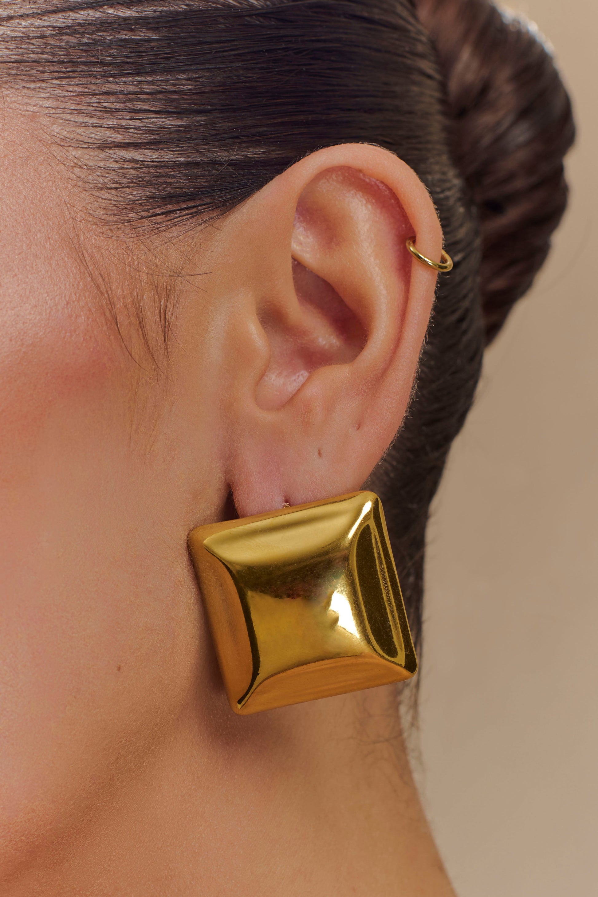 Wilma Square Earrings - Gold #3