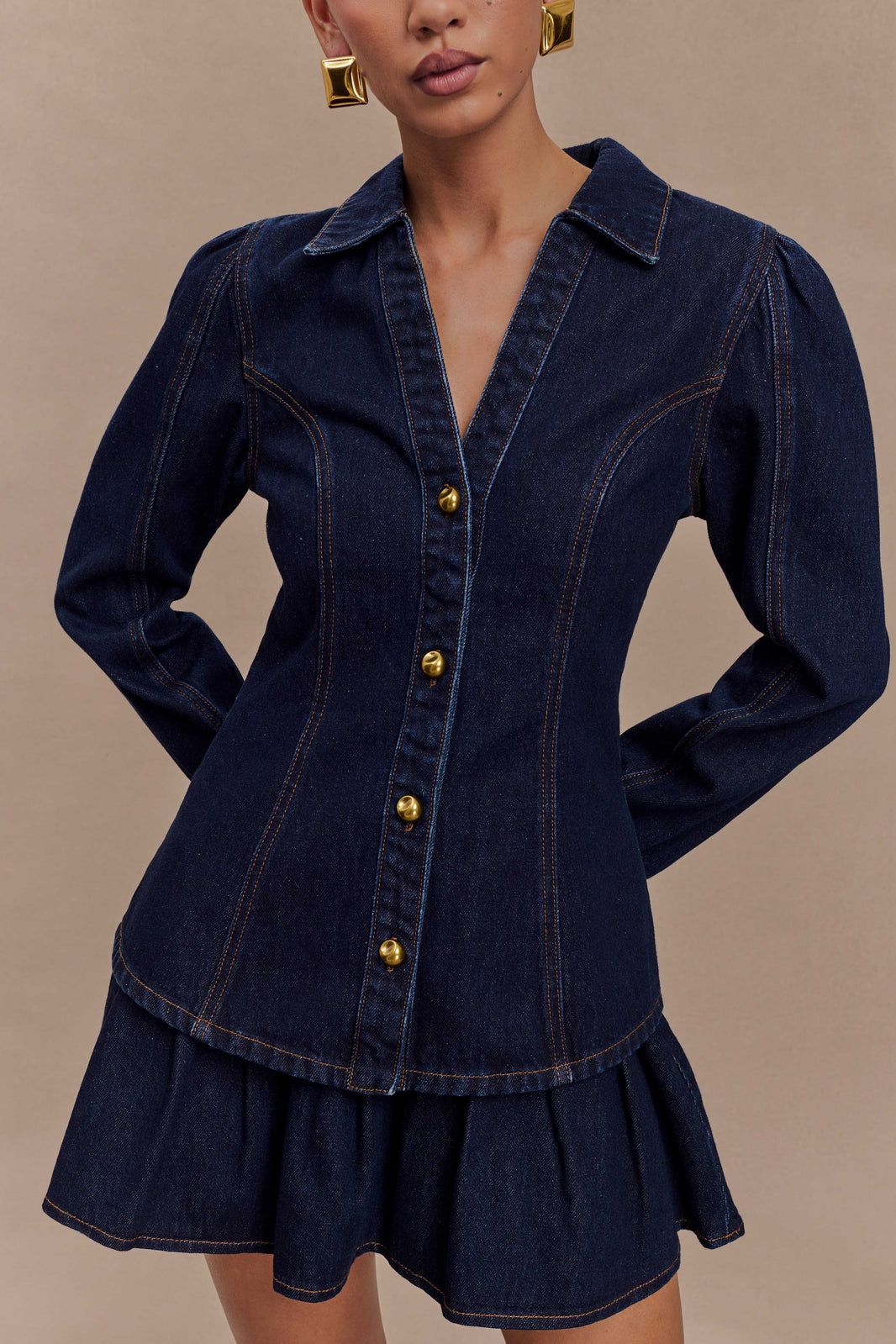 Kensey Indigo Stripe Top