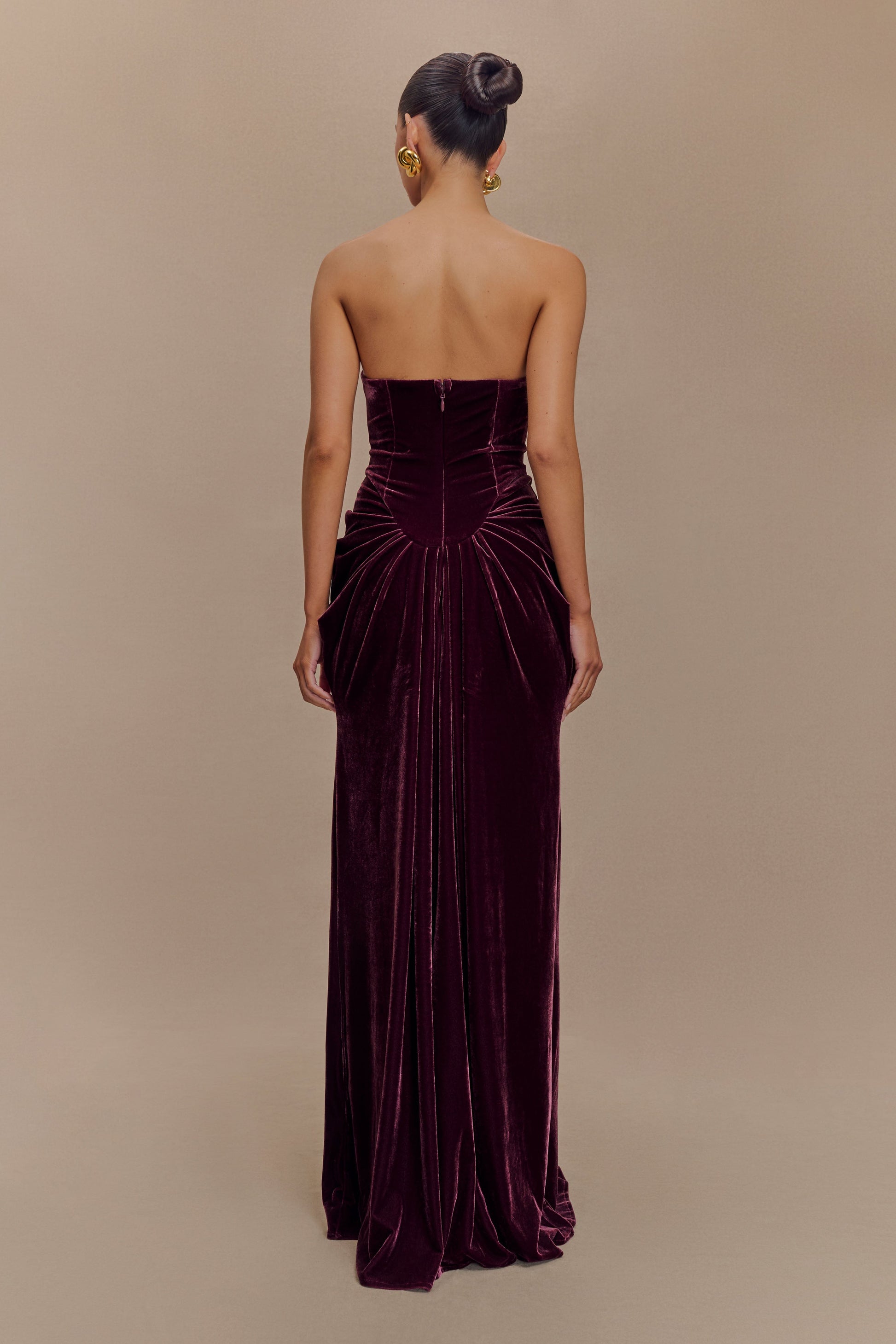 Strapless Dress With Crushed Velvet Maxi Dress Jessica Angel 2437 Prom Formal Long Velvet Slit Evening Strapless Dress With Crushed Velvet Maxi Dress Jessica Angel 2437 Prom Formal Long Velvet Slit Evening