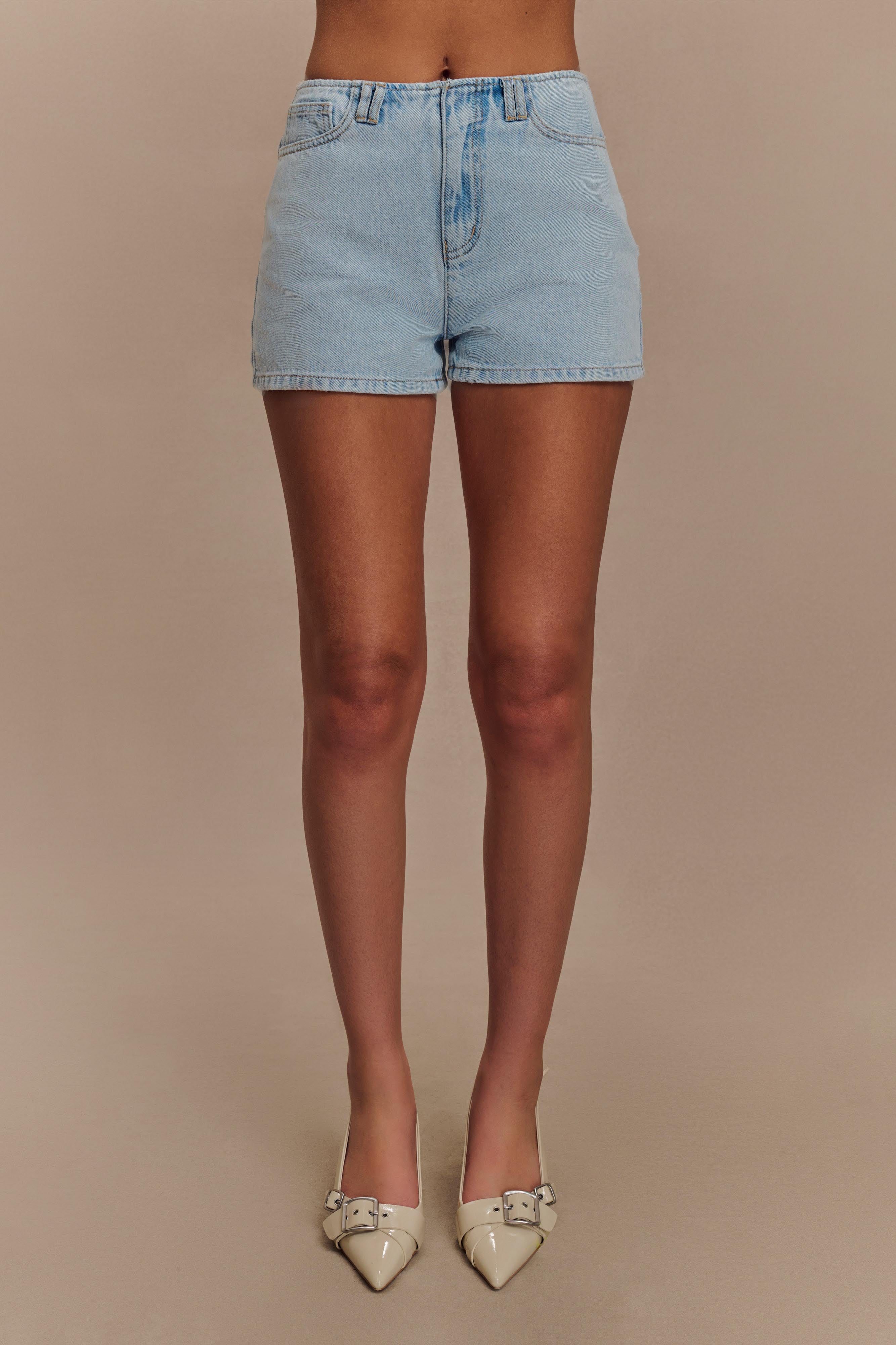 Tobias Denim Shorts - Light Blue | MESHKI US