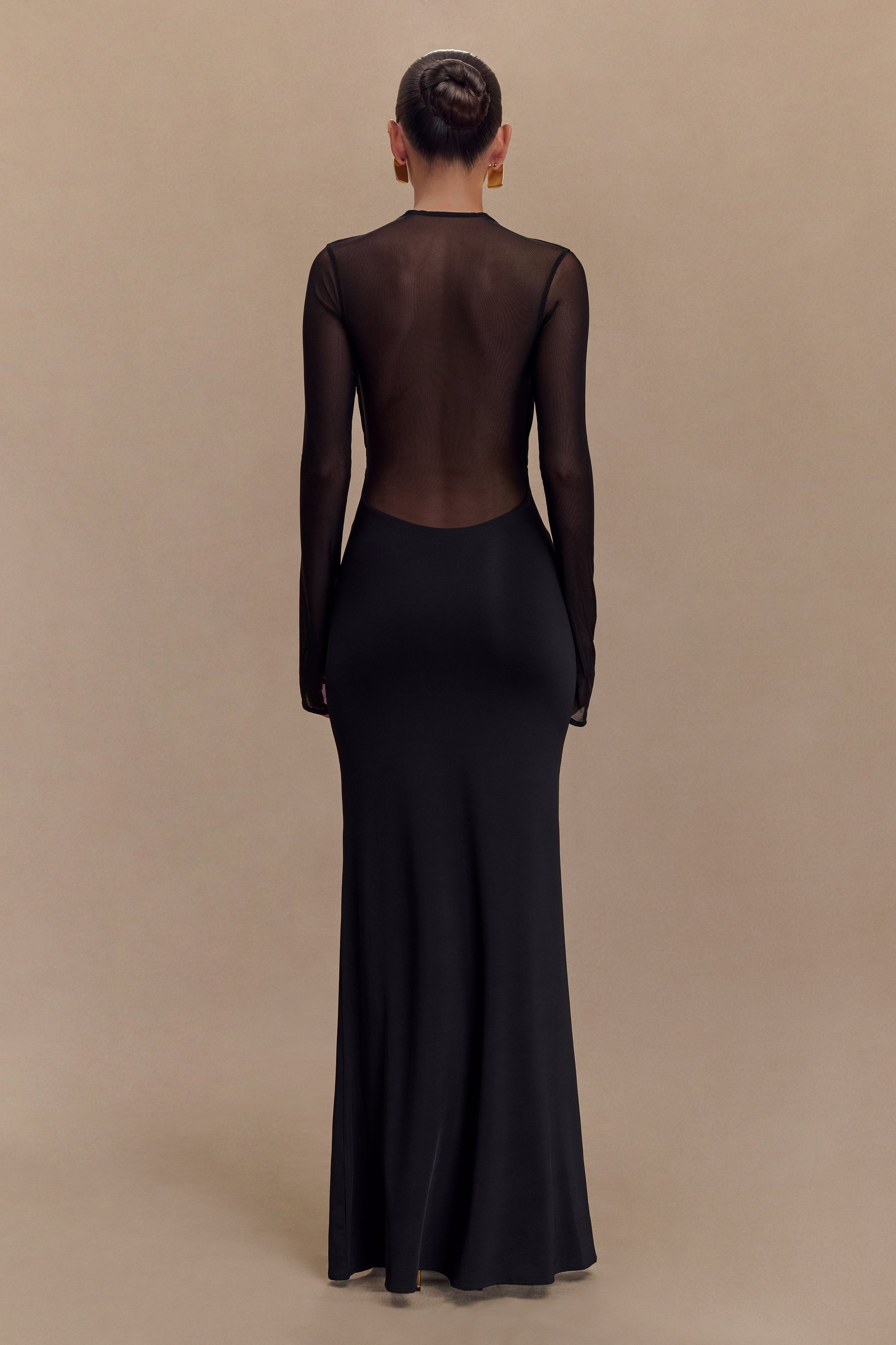 Sheer Black Dress Long Sleeve Tania Slinky And Mesh Long Sleeve Maxi Dress Black Meshki Xs Sheer Black Dress Long Sleeve Tania Slinky And Mesh Long Sleeve Maxi Dress Black Meshki Xs