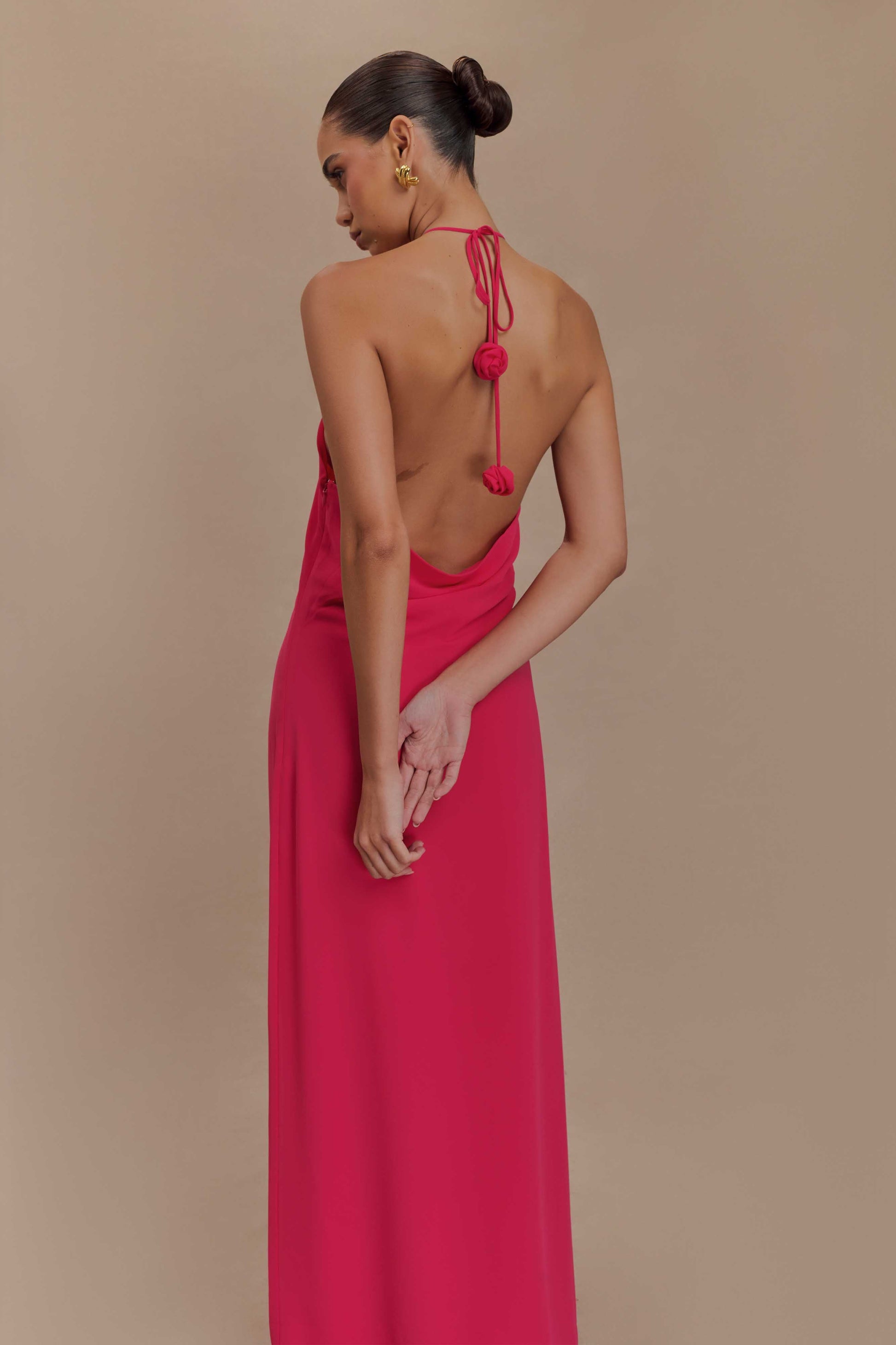 Rosalia Cowl Neck Maxi Dress / Raspberry | Meshki | XL Rosalia Cowl Neck Maxi Dress / Raspberry | Meshki | XL