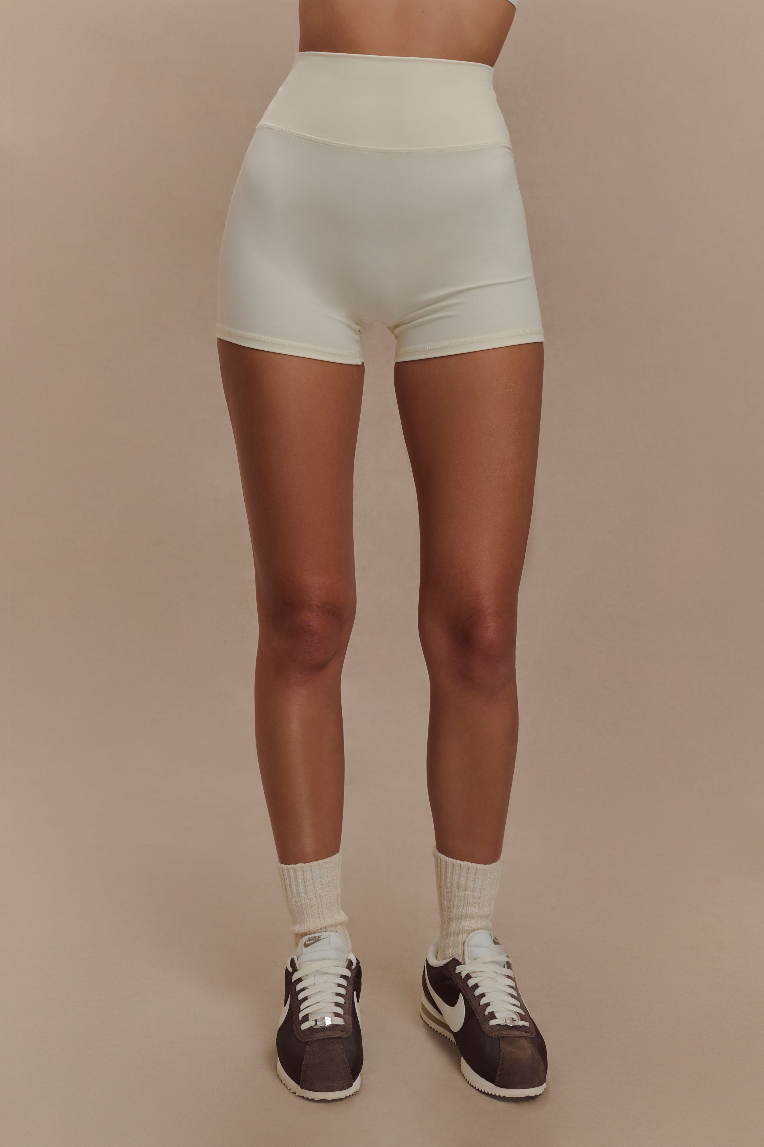 Orion Active Bike Shorts - Ivory | MESHKI US