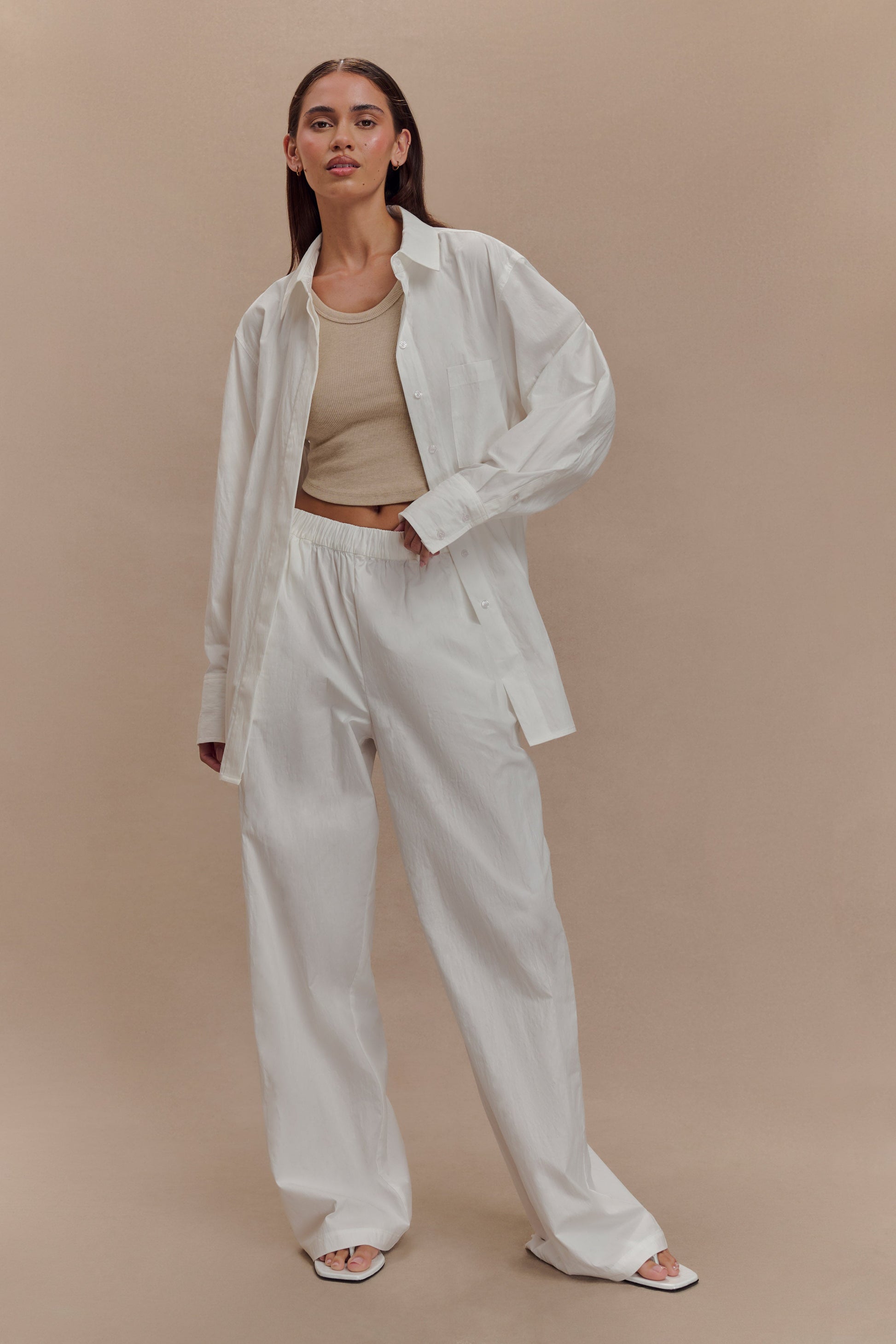 Campbell Cotton Wide Leg Pants / White | Meshki | XL Campbell Cotton Wide Leg Pants / White | Meshki | XL