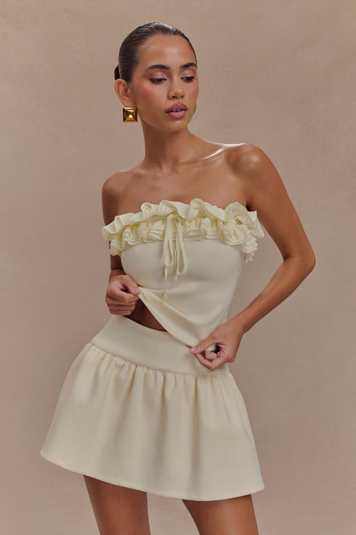 Jennie Frill Mini Skort - Ivory #7