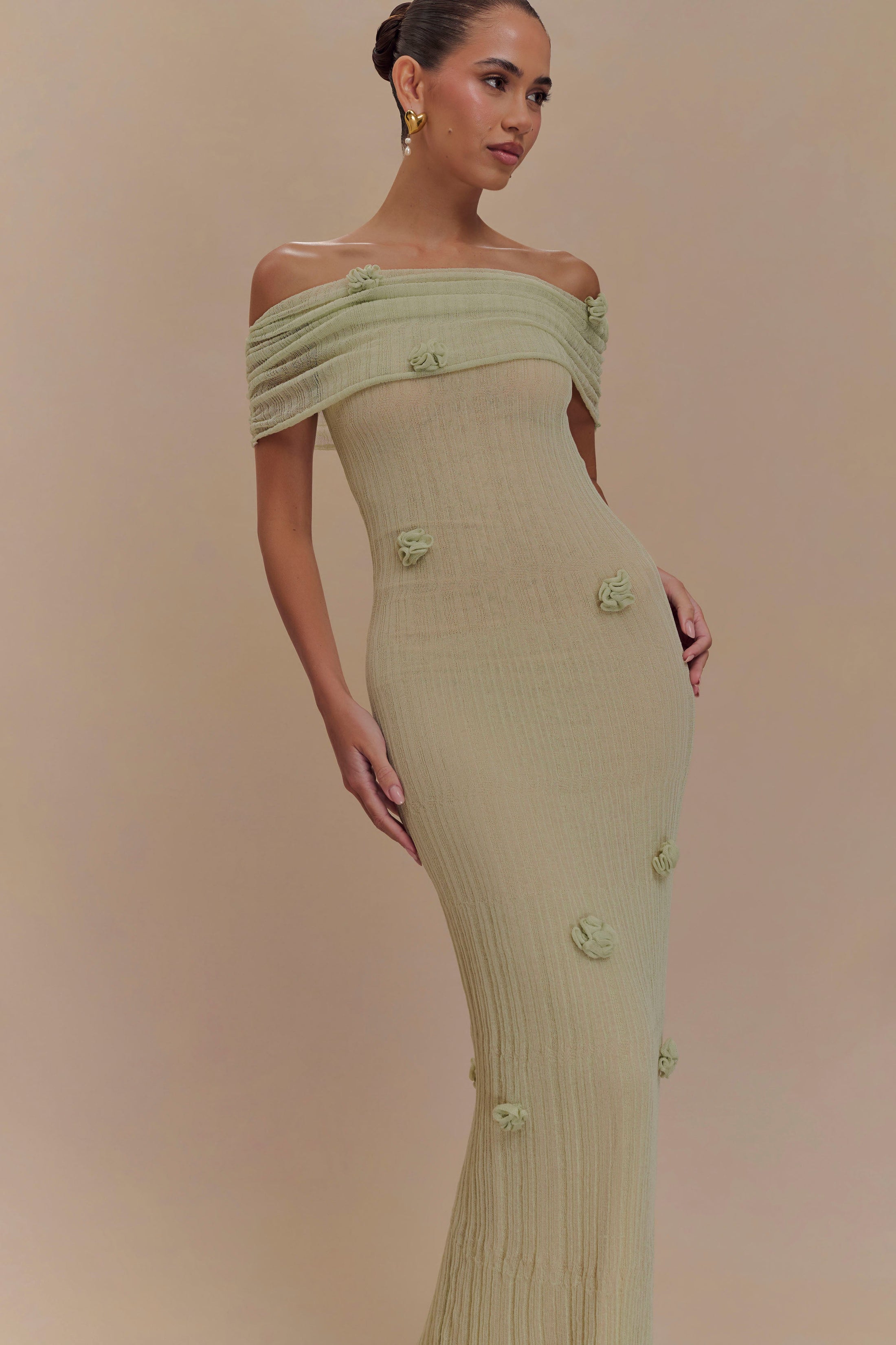 Offshore Knit Maxi Dress - Pastel Green