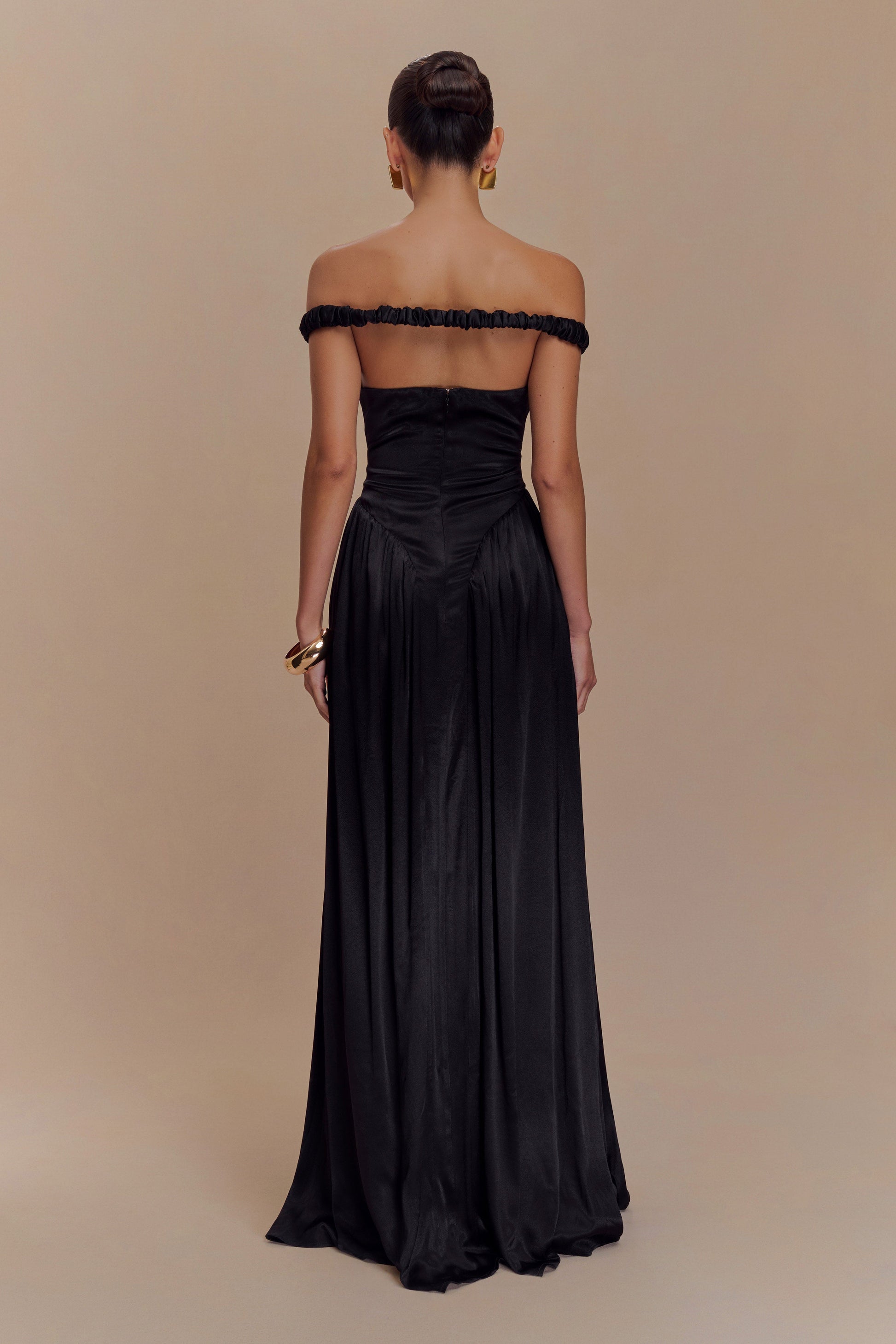Coco Dropped Waist Maxi Dress - Black