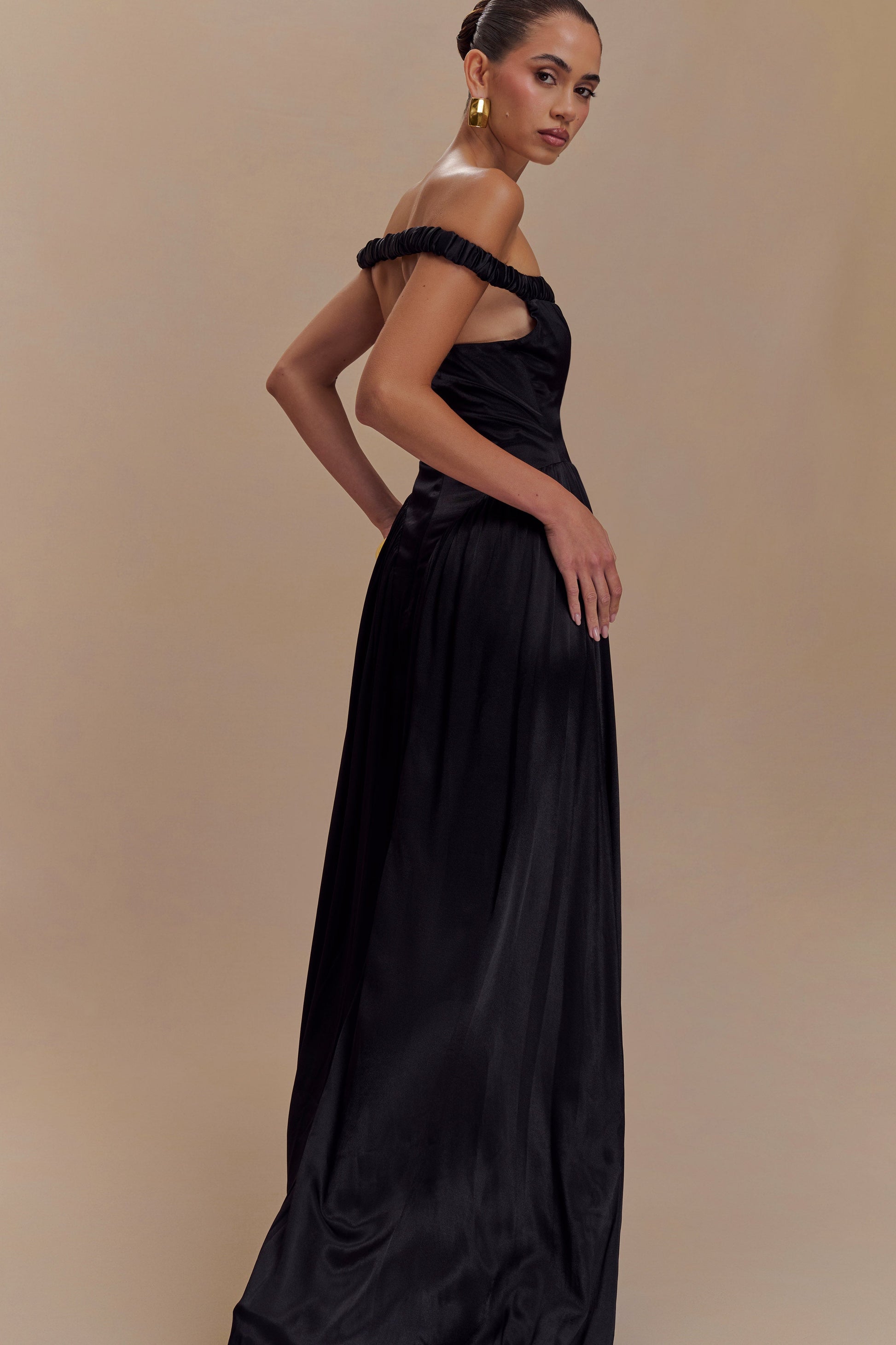 Coco Dropped Waist Maxi Dress / Black | MESHKI Coco Dropped Waist Maxi Dress / Black | MESHKI