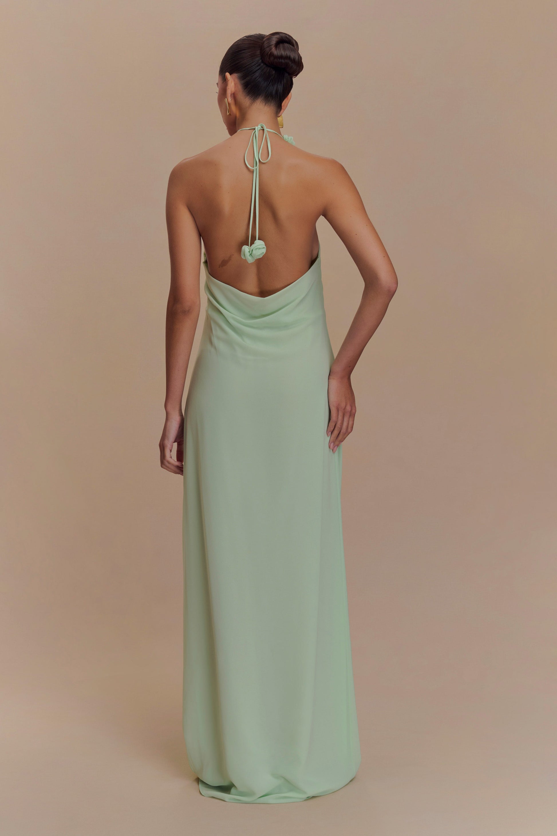 Rosalia Cowl Neck Maxi Dress / Sage | MESHKI