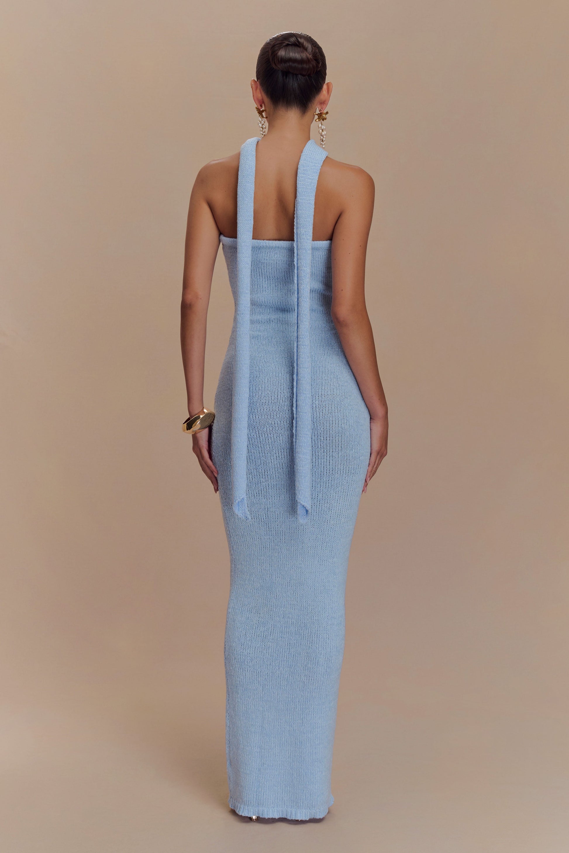 Andrea Strapless Knit Maxi Dress / Light Blue | Meshki | XL Andrea Strapless Knit Maxi Dress / Light Blue | Meshki | XL