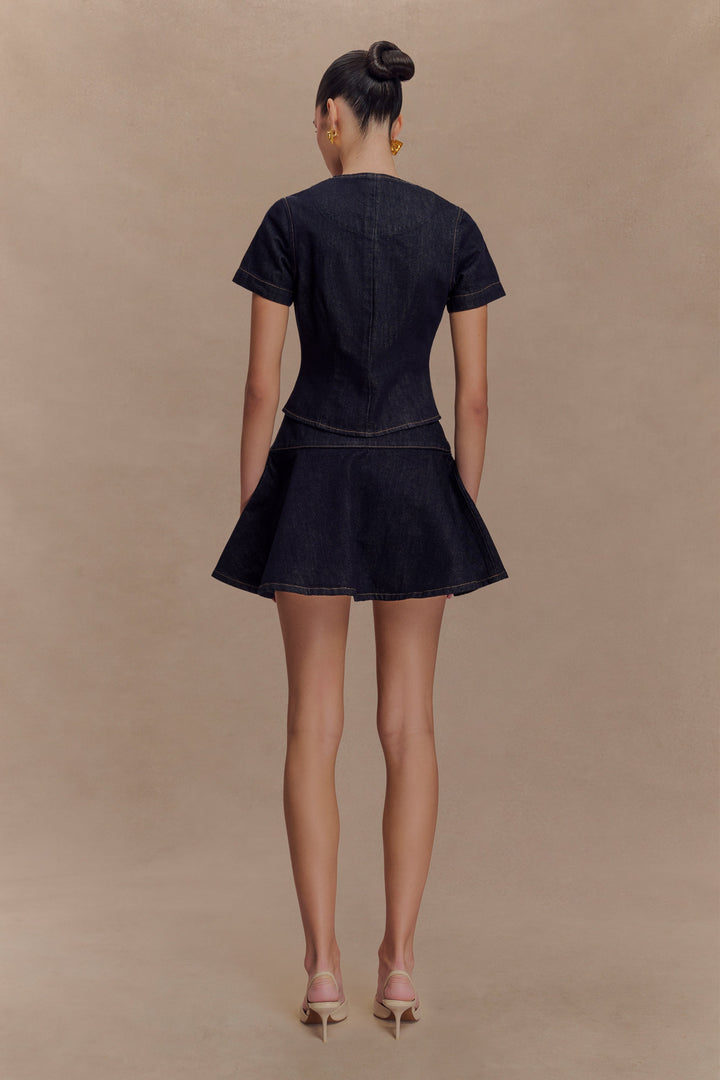 Bethany Denim Blouse - Indigo