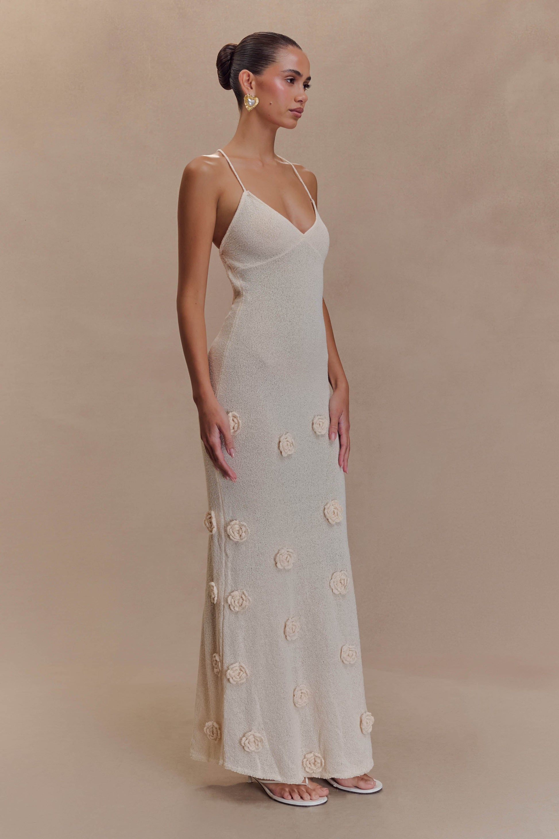 florrie knit maxi dress Oatmeal Florence Knit Maxi Dress