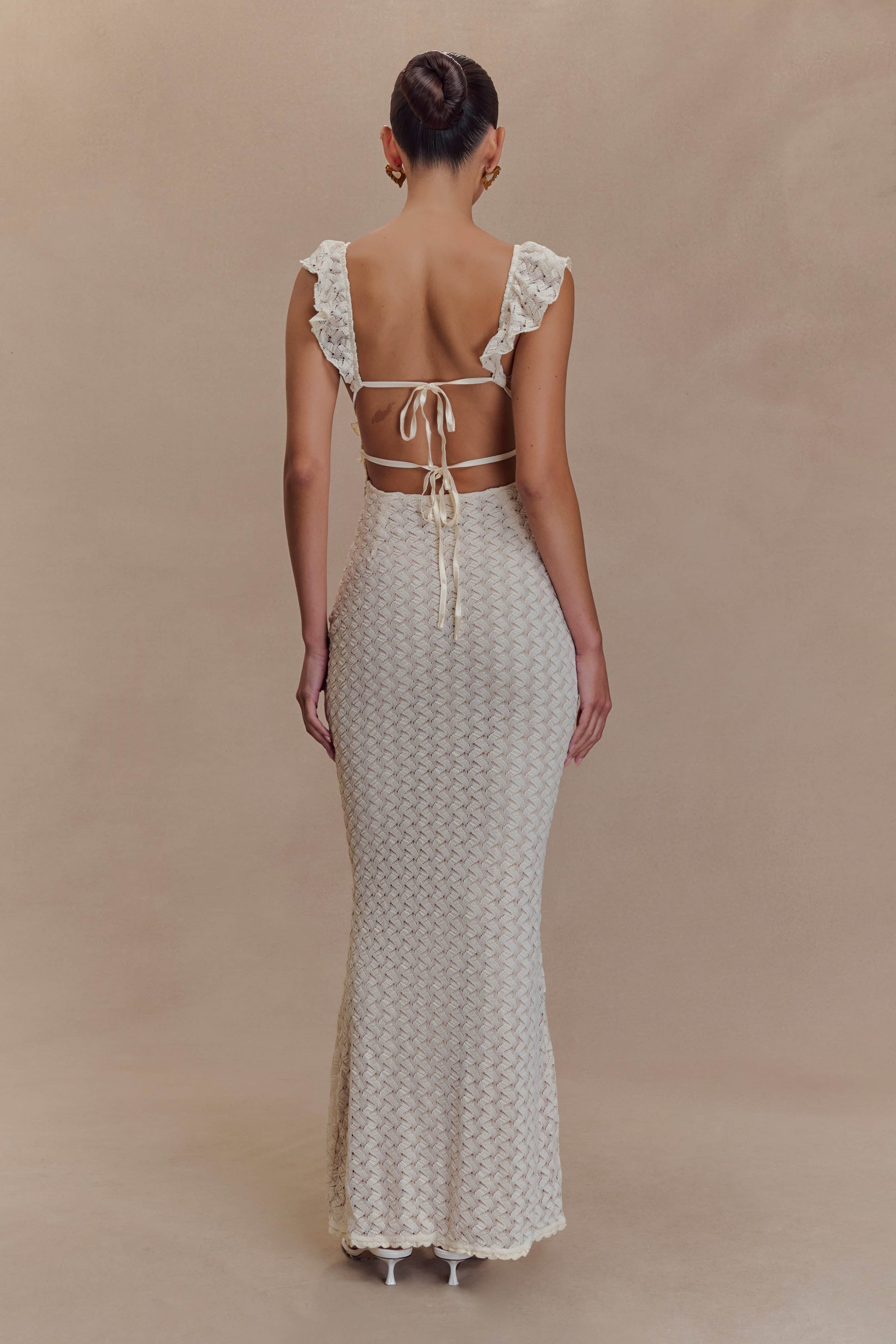 Ezra Lace Maxi Dress / Ivory | MESHKI | XXL Ezra Lace Maxi Dress / Ivory | MESHKI | XXL