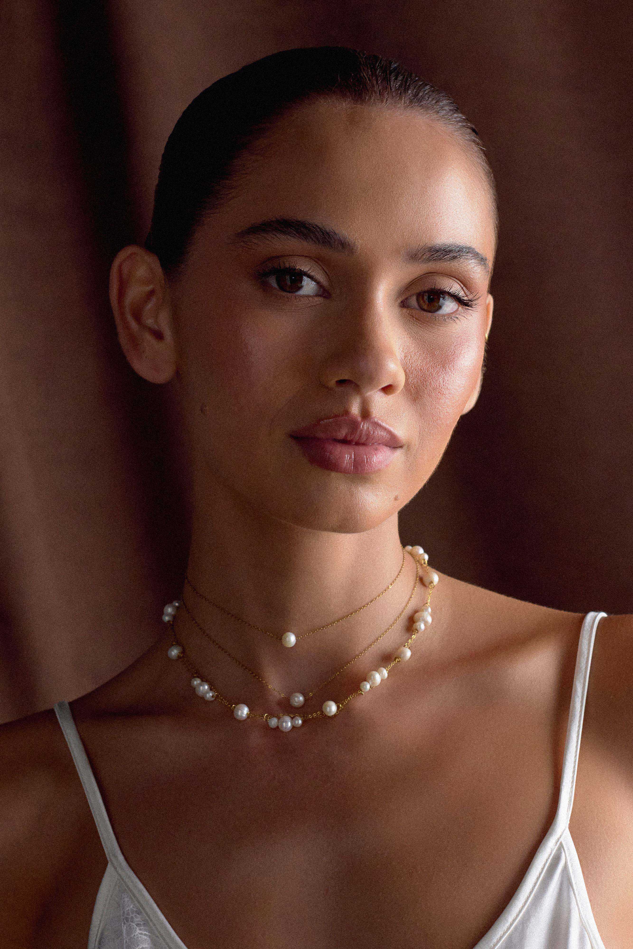 アクセサリー Ameri MANY WAY LAYERED PEARL NECKLACE