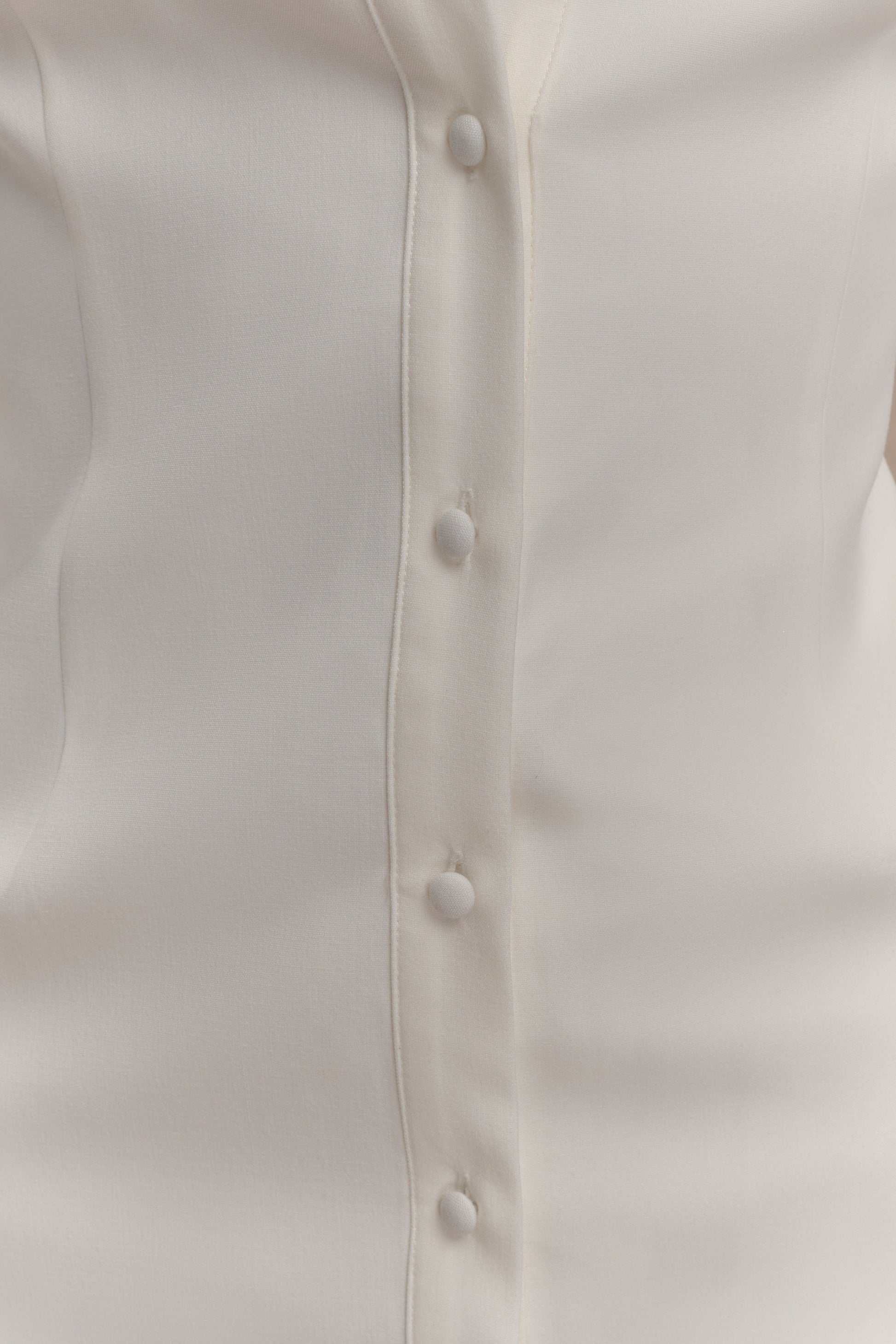 Dorian Fitted Shirt Midi Dress - White | MESHKI US Dorian Fitted Shirt Midi Dress - White | MESHKI US
