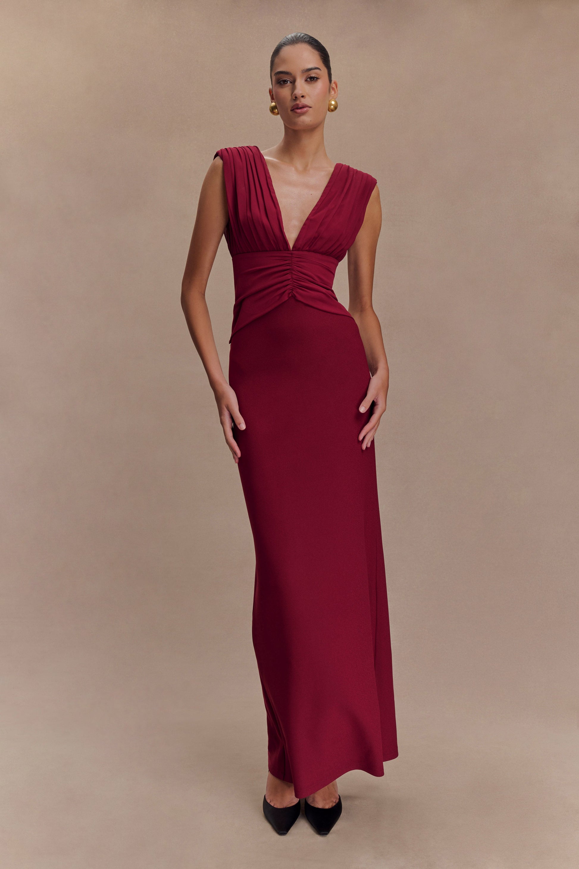 Monique Maxi Dress - Plum L Monique Maxi Dress - Plum L
