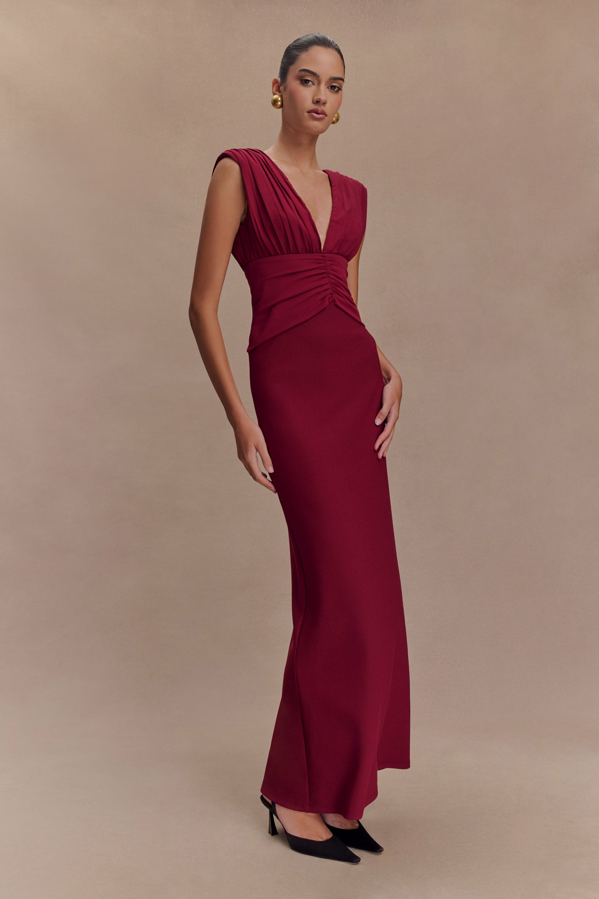 Monique Maxi Dress - Plum L Monique Maxi Dress - Plum L