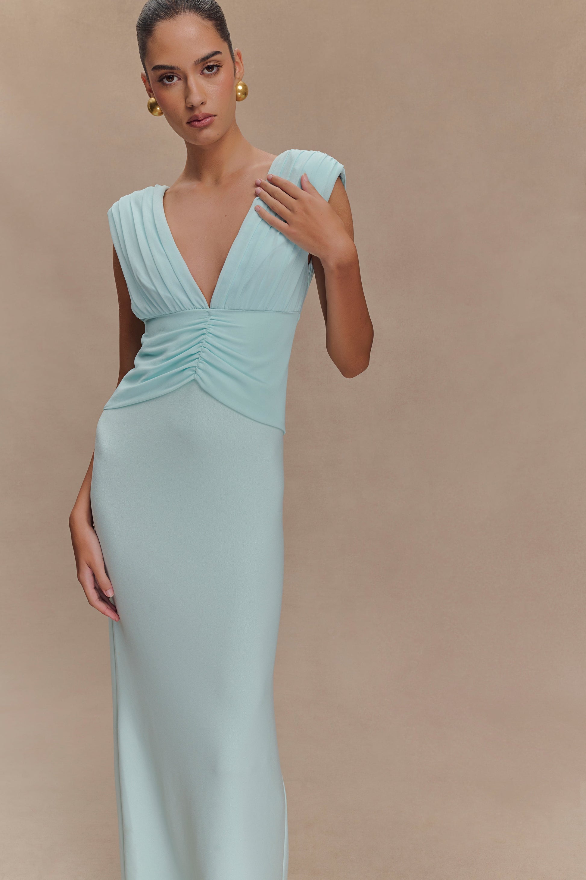 Monique Maxi Dress / Ice Blue | MESHKI | 3XL Monique Maxi Dress / Ice Blue | MESHKI | 3XL