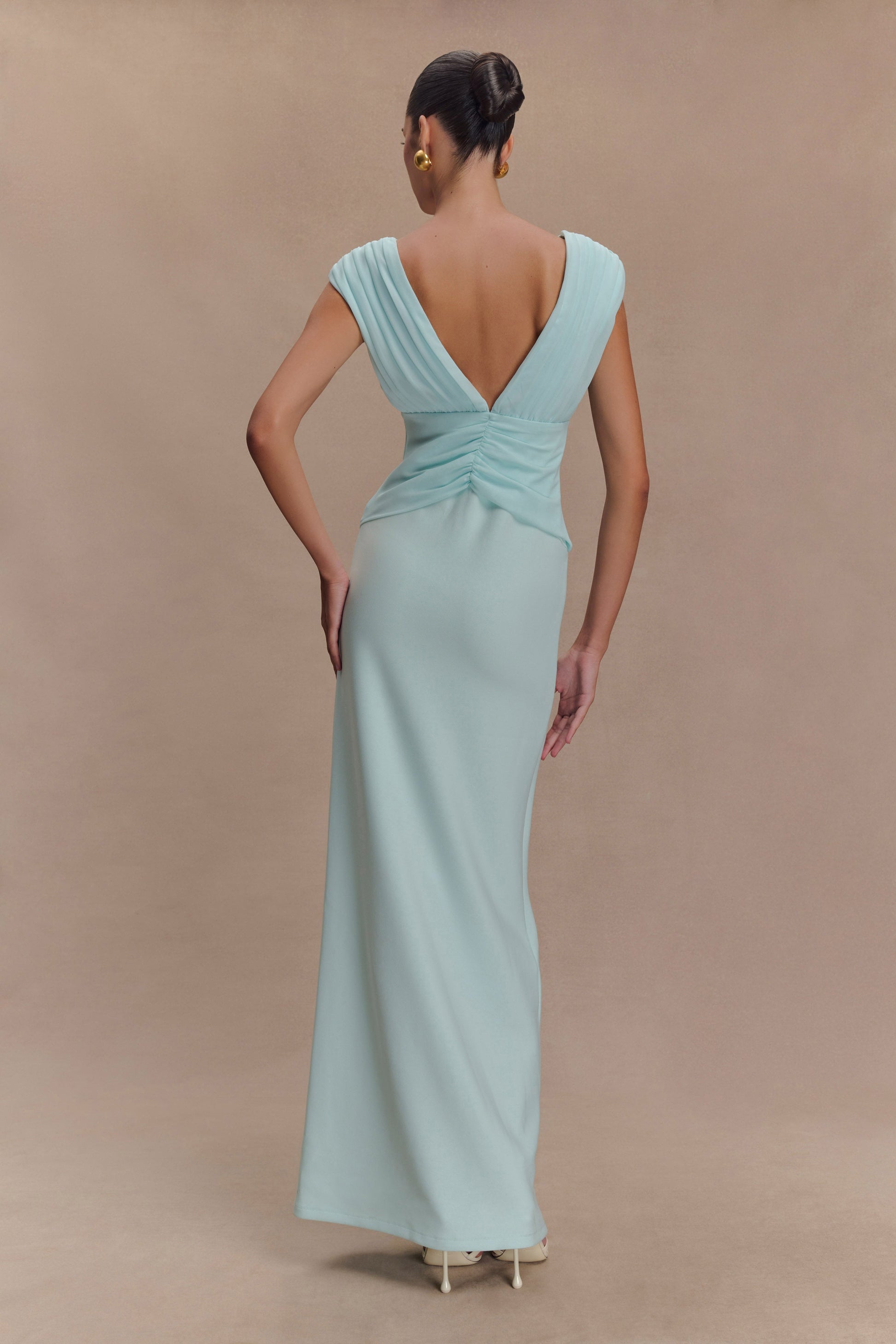ice blue bridesmaid dress Monique Maxi Dress / Ice Blue | MESHKI