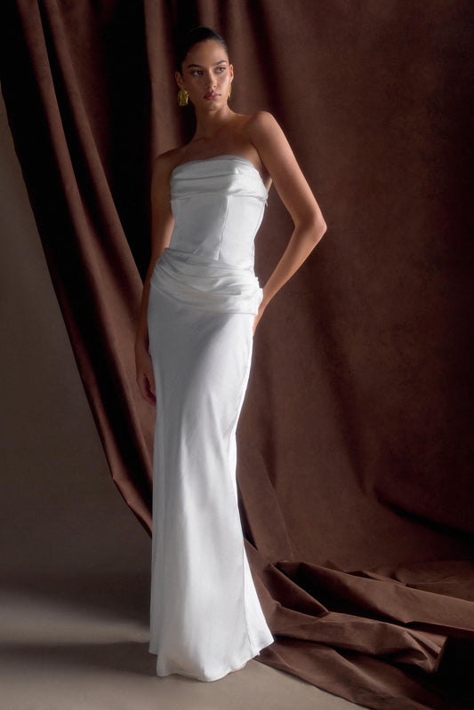 White Satin Dresses - Shop Online | MESHKI US White Satin Dresses - Shop Online | MESHKI US