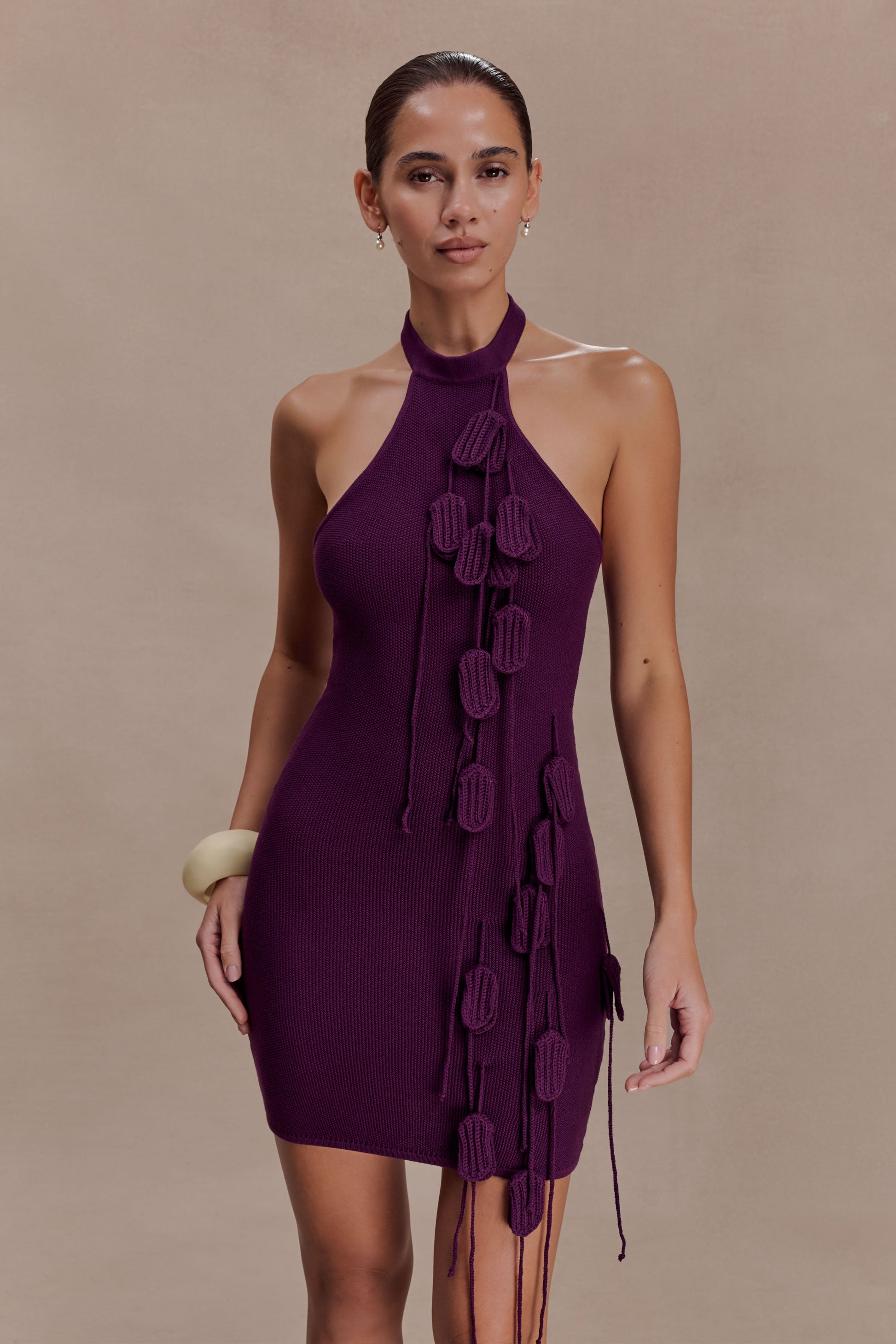 Jacky Tulip Mini Dress - Plum | MESHKI US Jacky Tulip Mini Dress - Plum | MESHKI US