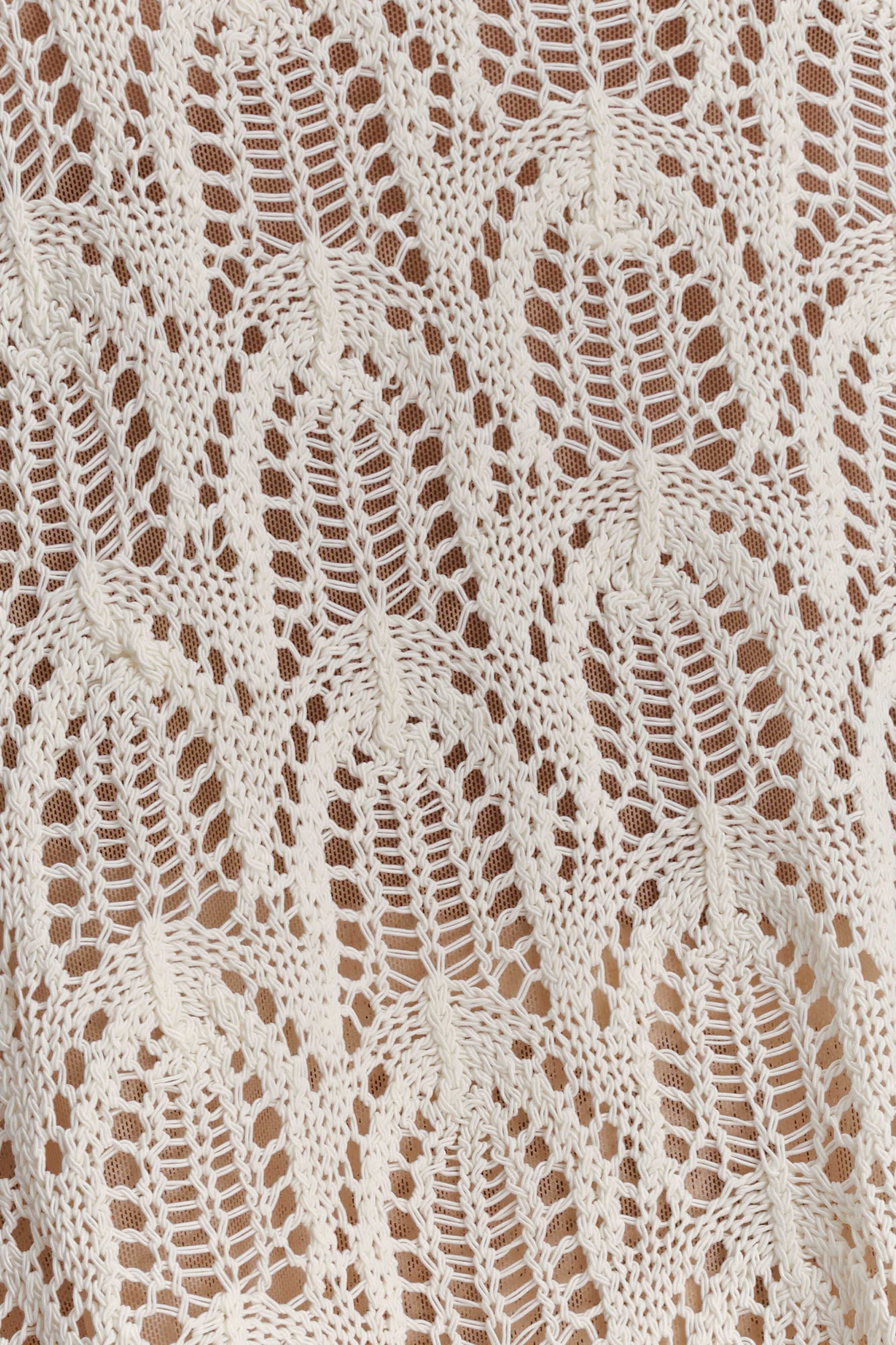 Glinda Crochet Pants - Ivory #7