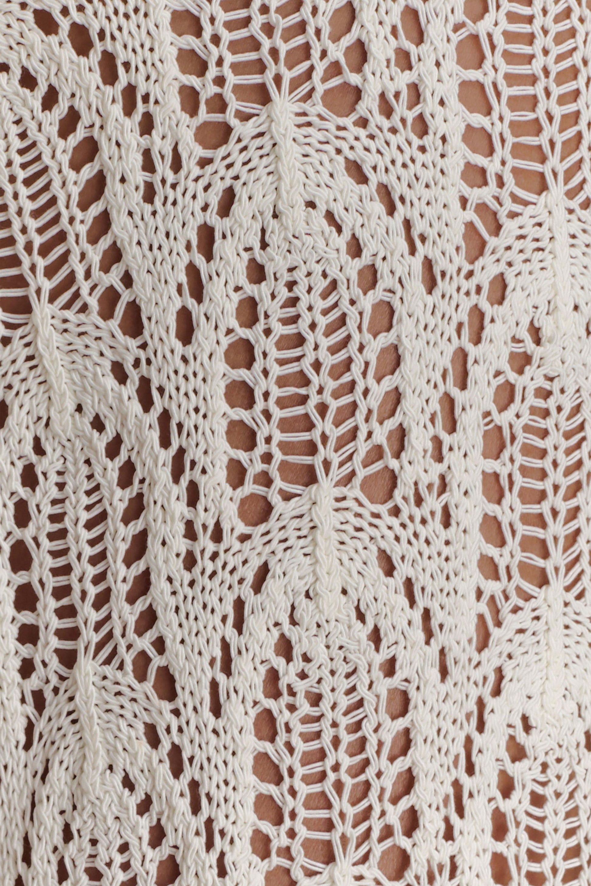 Corey Crochet Halter Neck Top - Ivory | MESHKI US Corey Crochet Halter Neck Top - Ivory | MESHKI US