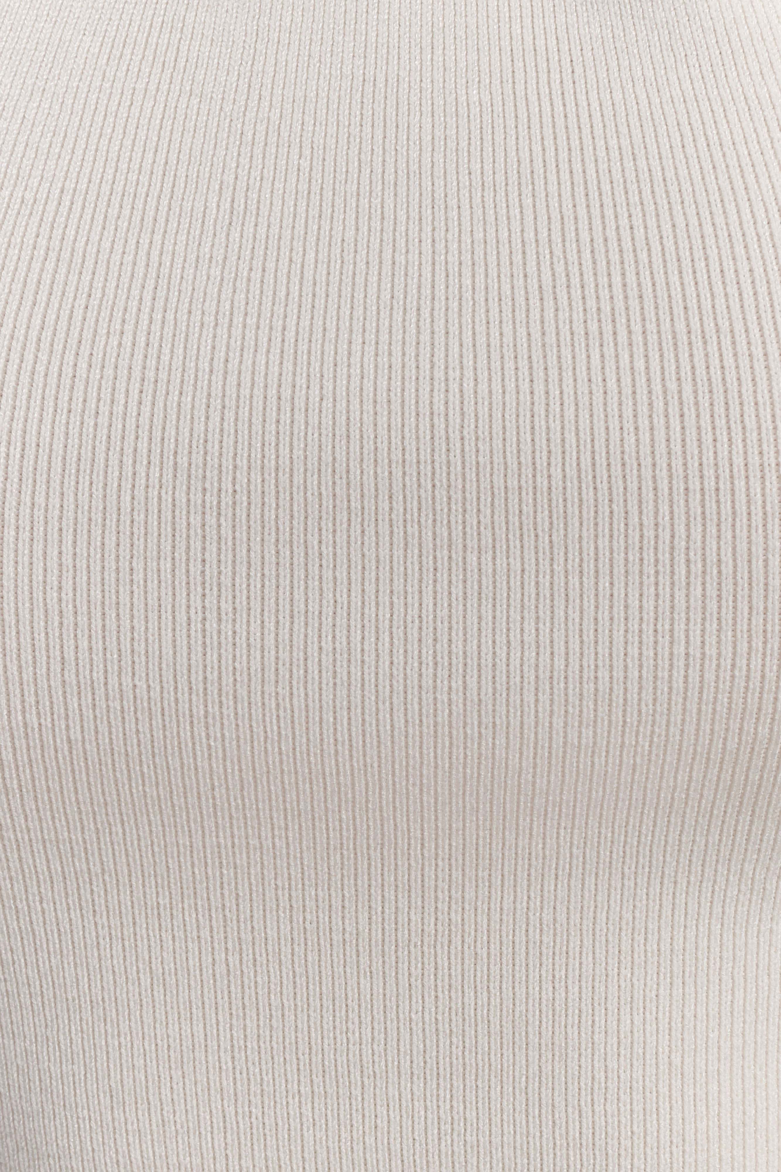 Angelika Twist Front Knit Top - Ivory | MESHKI US