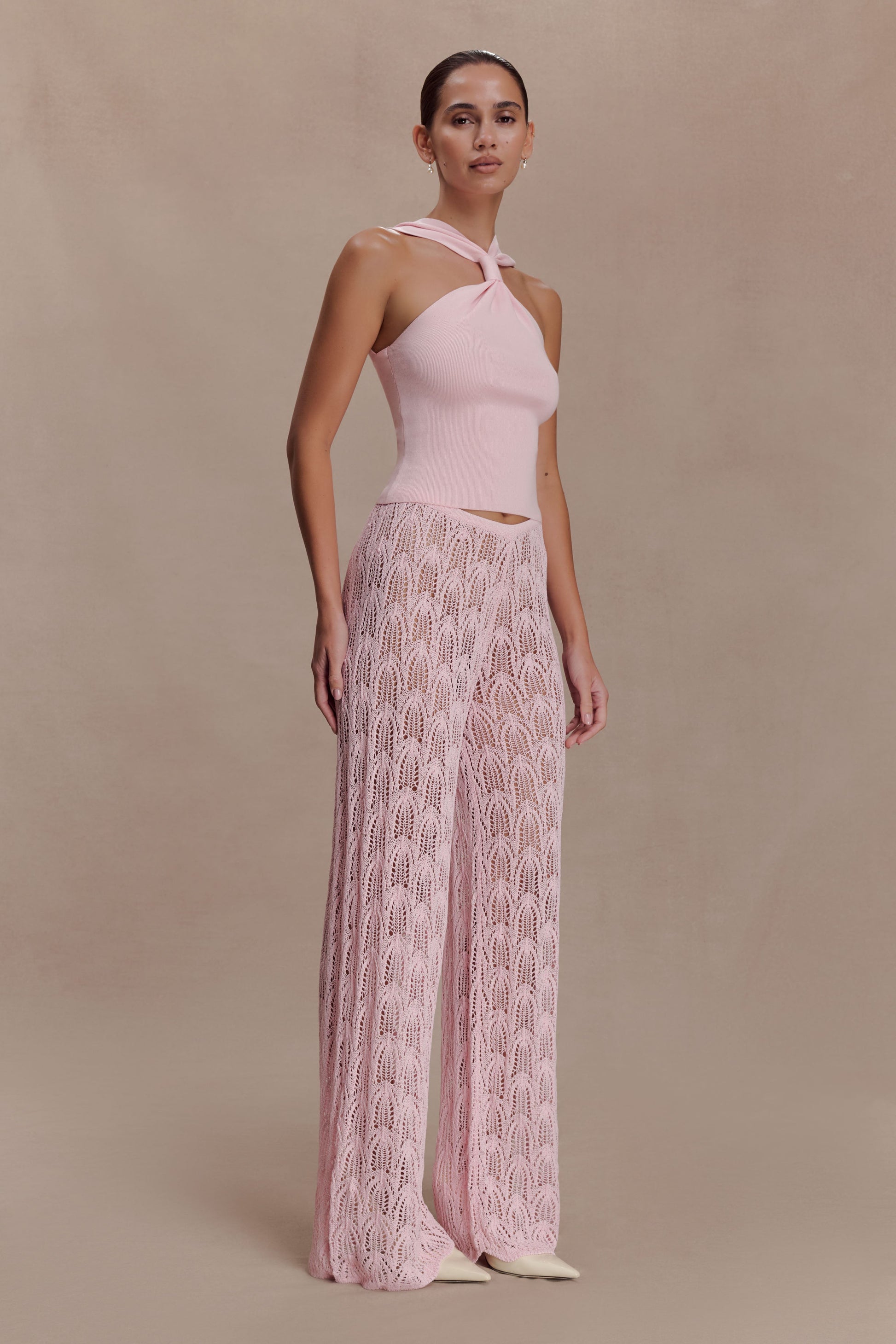 Glinda Crochet Pants - Baby Pink #3