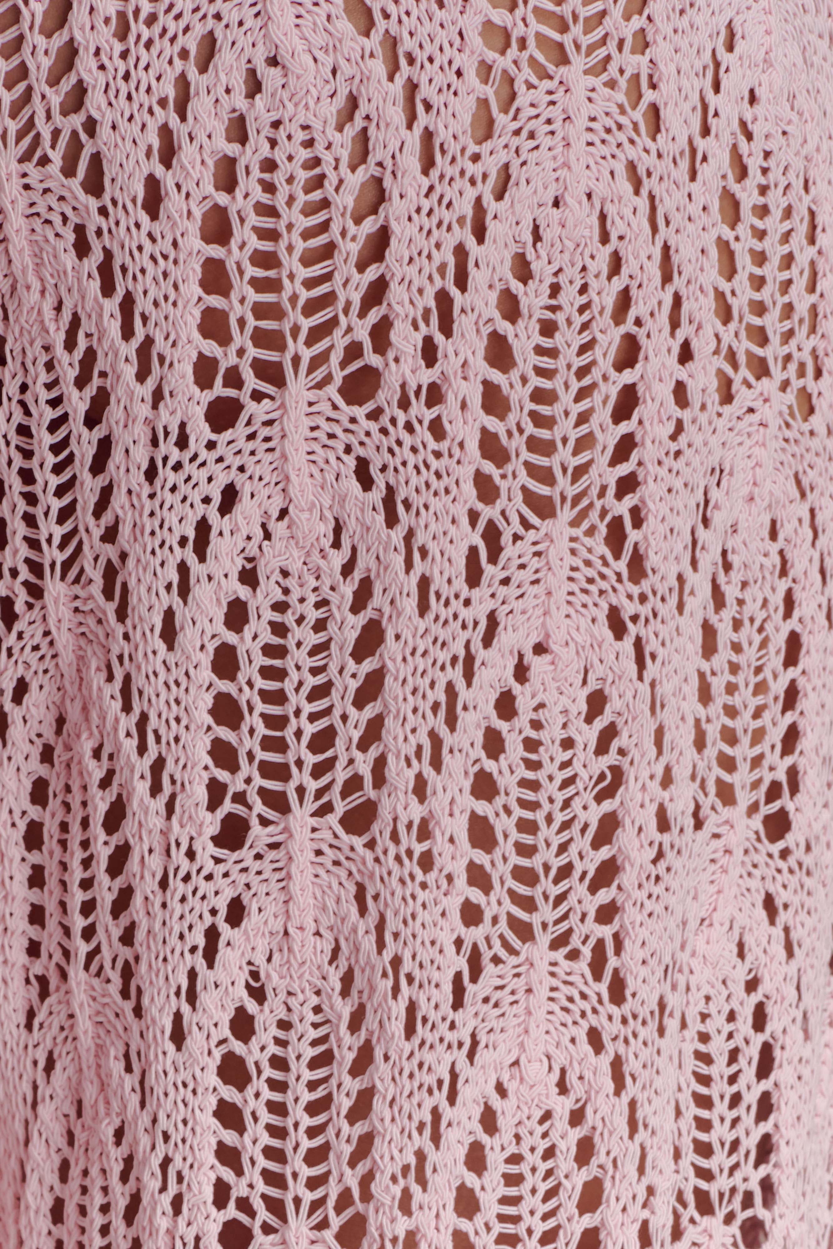 Glinda Crochet Pants - Baby Pink | MESHKI US