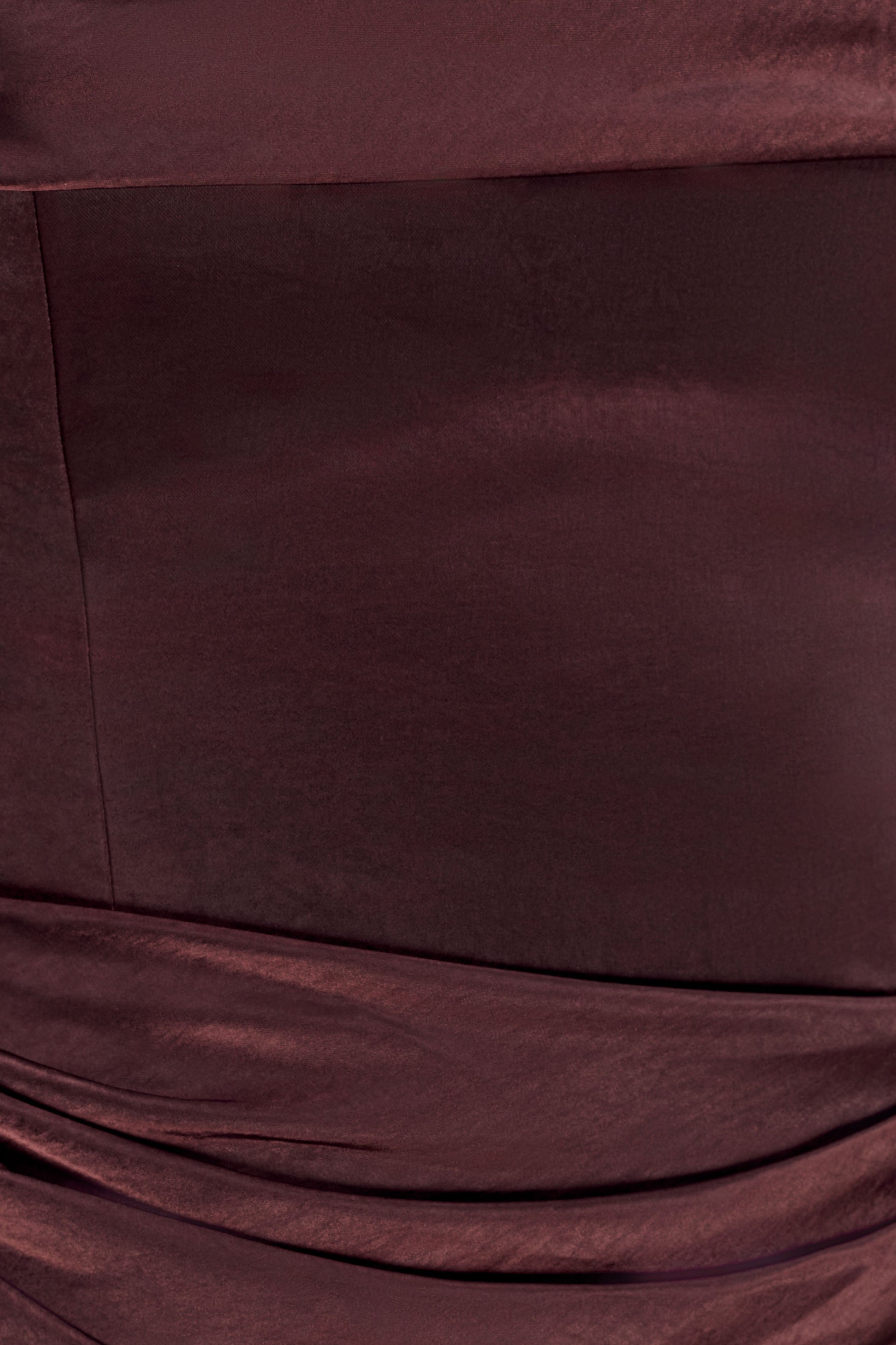 Jasmine Strapless Satin Maxi Dress - Dark Chocolate #6